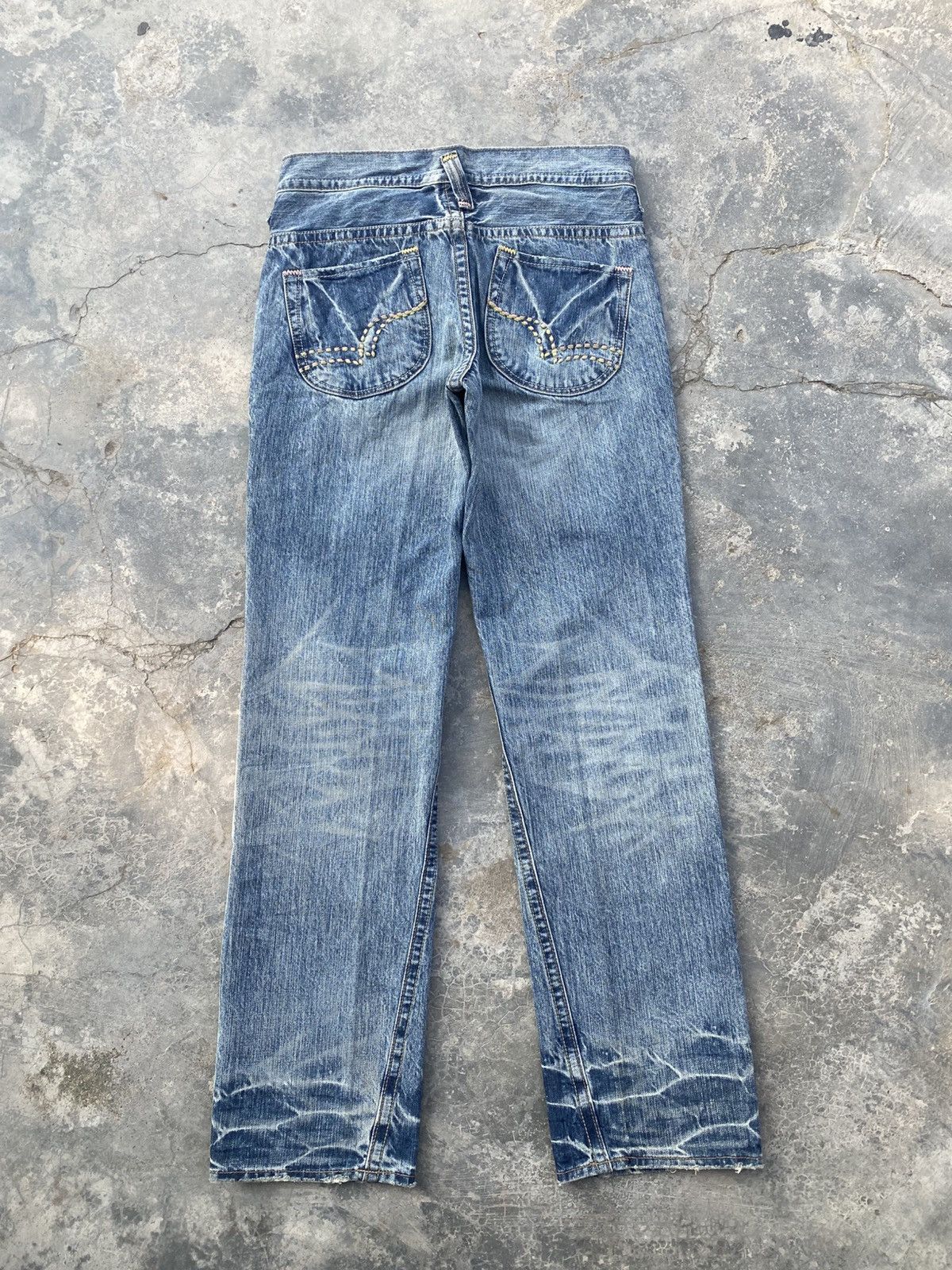 Japanese Brand BRAPPERS Distressed Boyfriend Jeans Size 29" - 4 Thumbnail