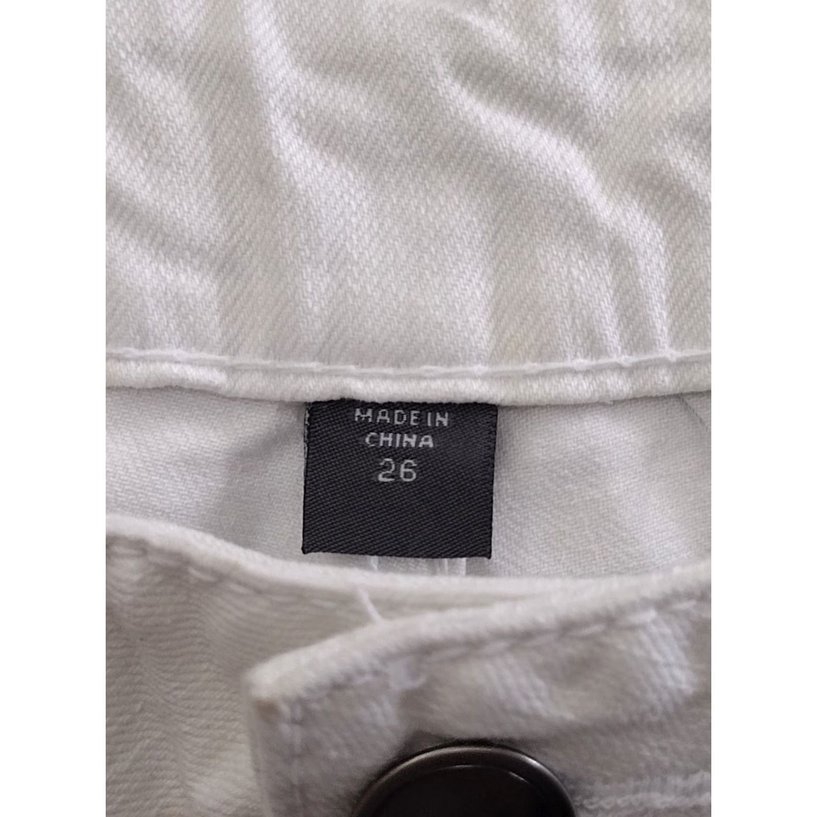 Avenue Avenue Jeans Women's White Tapered Skinny 26 Denim 5-Pocket Stretch High Rise Jeans Size 26" / US 2 / IT 38 - 5 Thumbnail