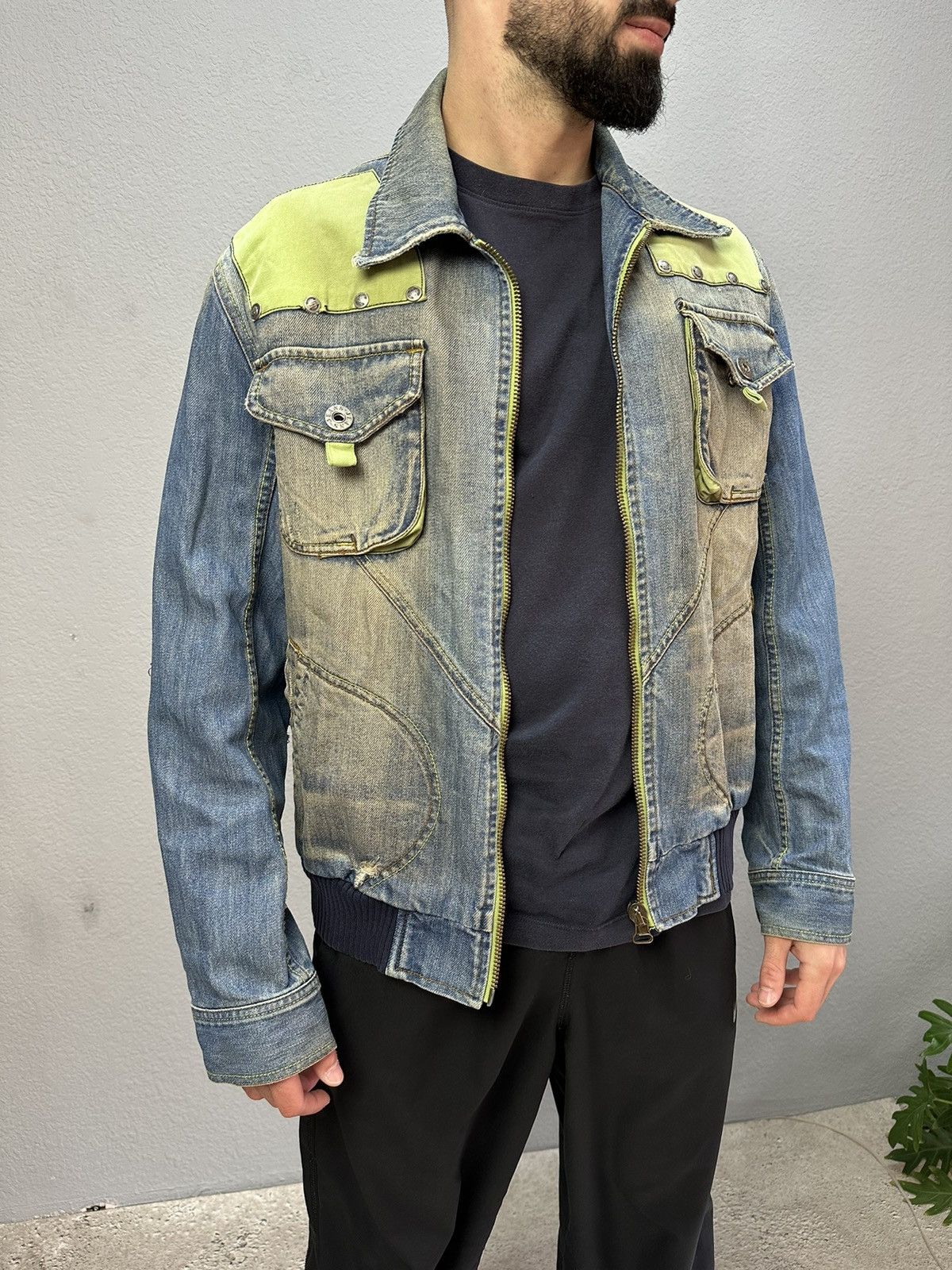 Diesel × Vintage Vintage Diesel Style Distressed Jacket Faded Racing Motor Size US L / EU 52-54 / 3 - 5 Thumbnail