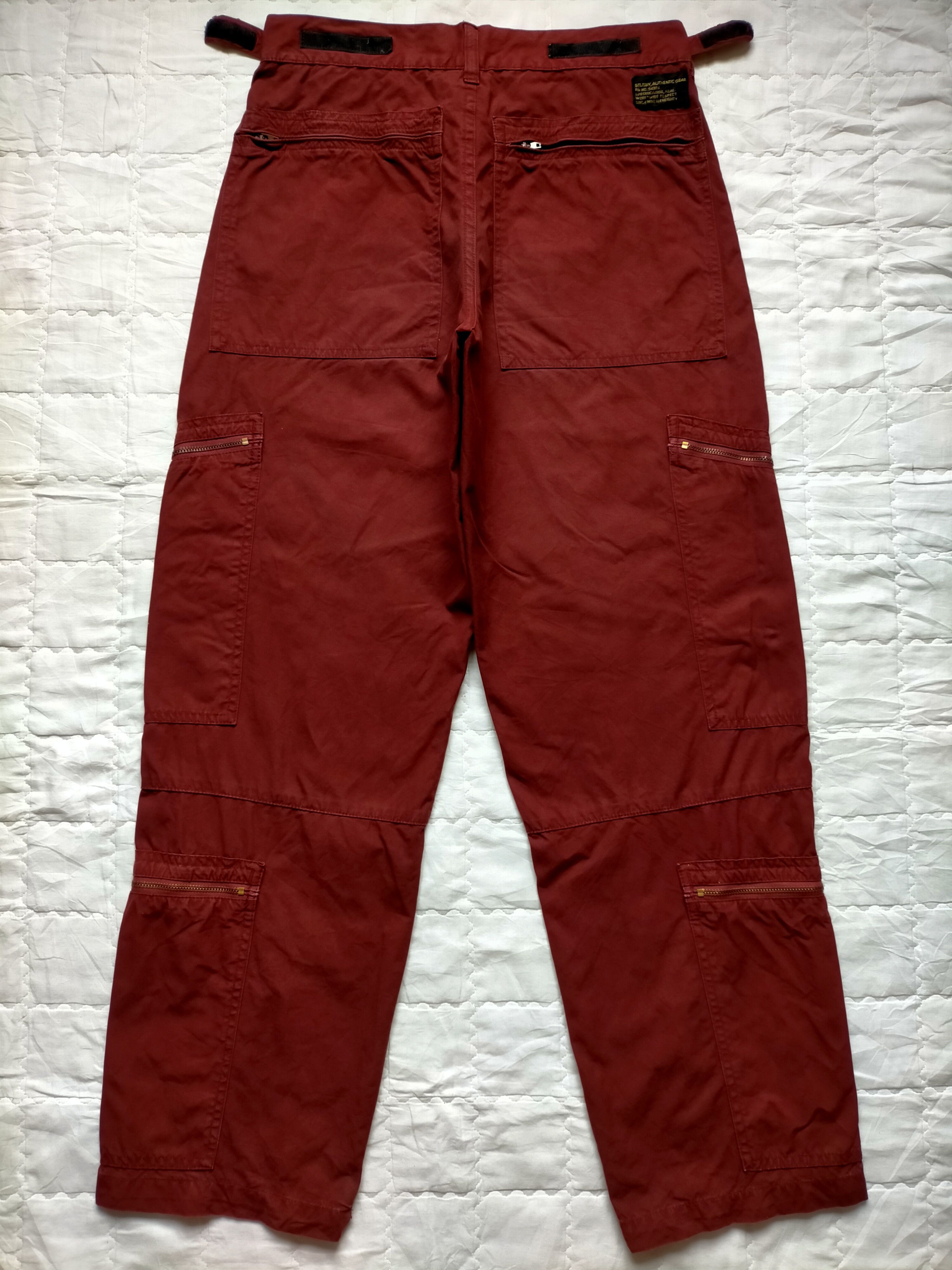 Stussy Stussy Authentic Gear Multipocket Zipped Red Pants Size US 30 / EU 46 - 17 Thumbnail