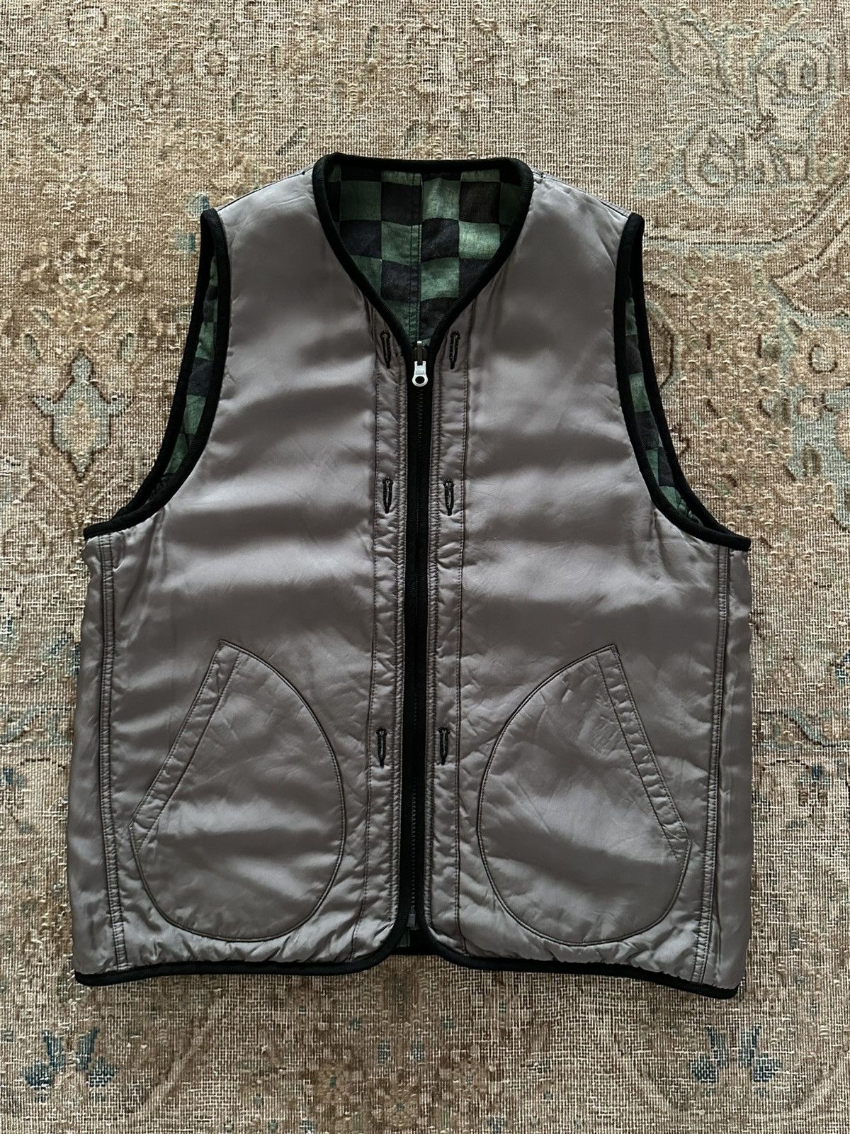 VISVIM IRIS LINER VEST ICT 18AW CHECKERBOARD