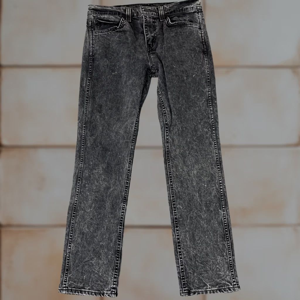 Levi's Levi's 511 Jeans Mens Slim Fit Black Acid Wash Stretch Denim Grunge Skater 31x29 Size US 31 - 1 Thumbnail