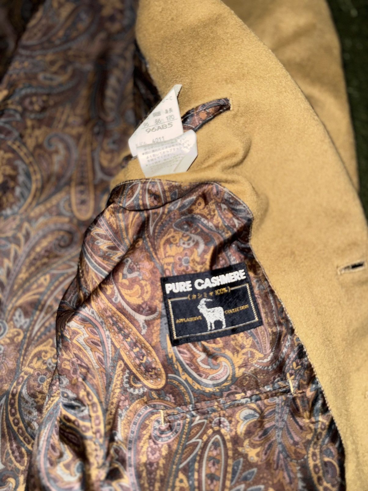 Japanese Brand [L] Japanese Pure Cashmere Paisley Lining Blazer Jacket Size US L / EU 52-54 / 3 - 6 Thumbnail