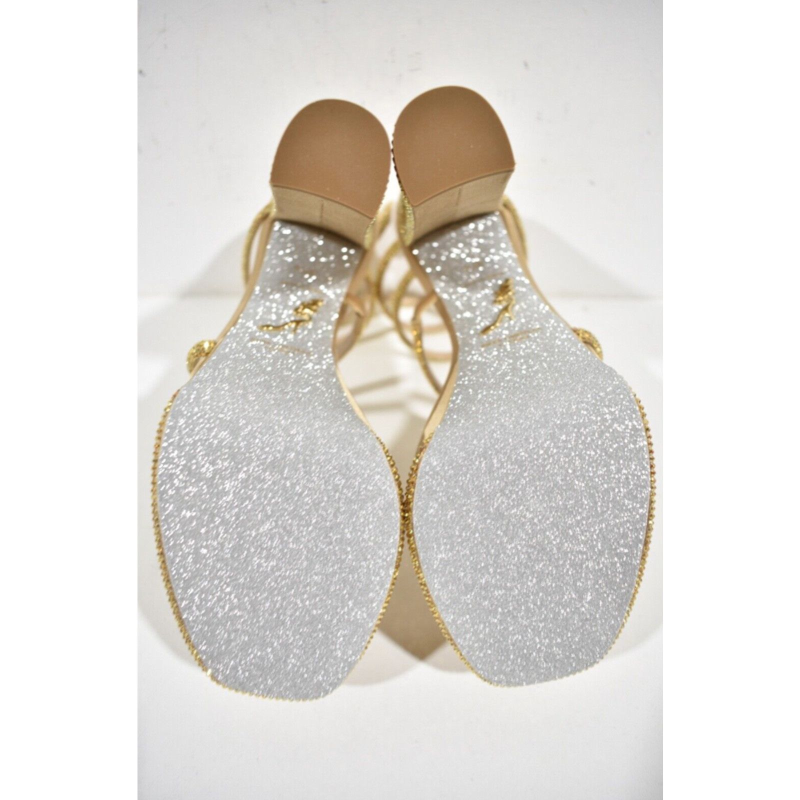 Rene Caovilla Cleo Platform Crystal Wrap Strap Sandal Block Heel Pump 39.5 Size US 9.5 / IT 39.5 - 12 Thumbnail