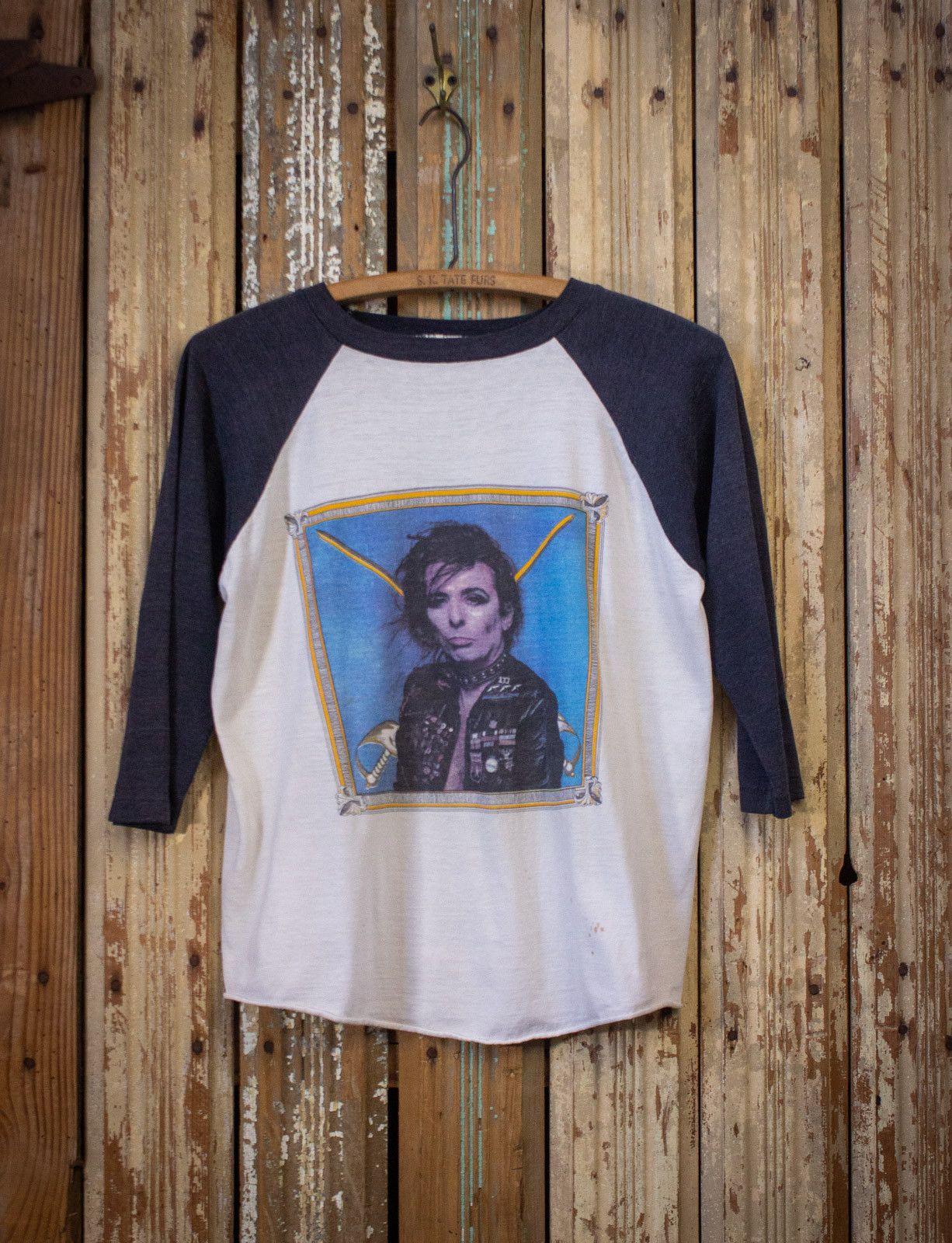 image of Band Tees x Vintage 1981 Alice Cooper Special Forces Raglan Concert T Shirt in White (Size Medium)