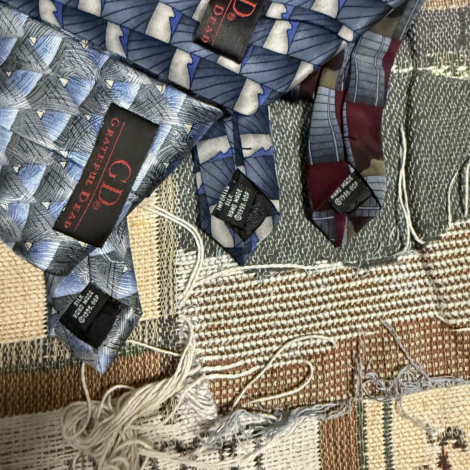 Designer 3 Vintage Grateful Dead Silk Neckties Ties 9th and 16th set Size ONE SIZE - 3 Thumbnail