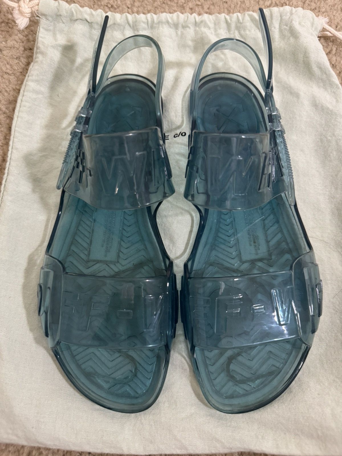 Off-White OFF-WHITE JELLY SLINGBACK SANDALS Size US 8 / IT 38 - 1 Thumbnail