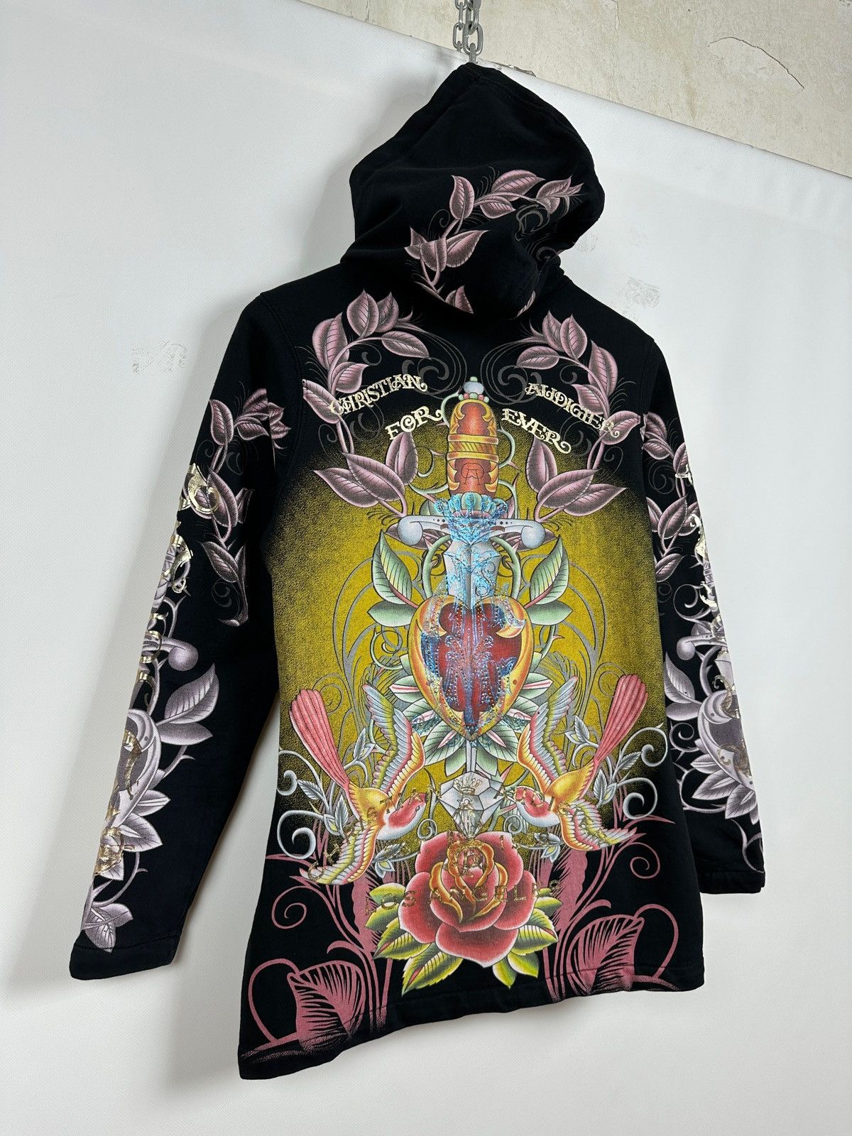Christian Audigier Vintage Christian Audigier Y2K Full Zip Hoodie Size M / US 6-8 / IT 42-44 - 4 Thumbnail