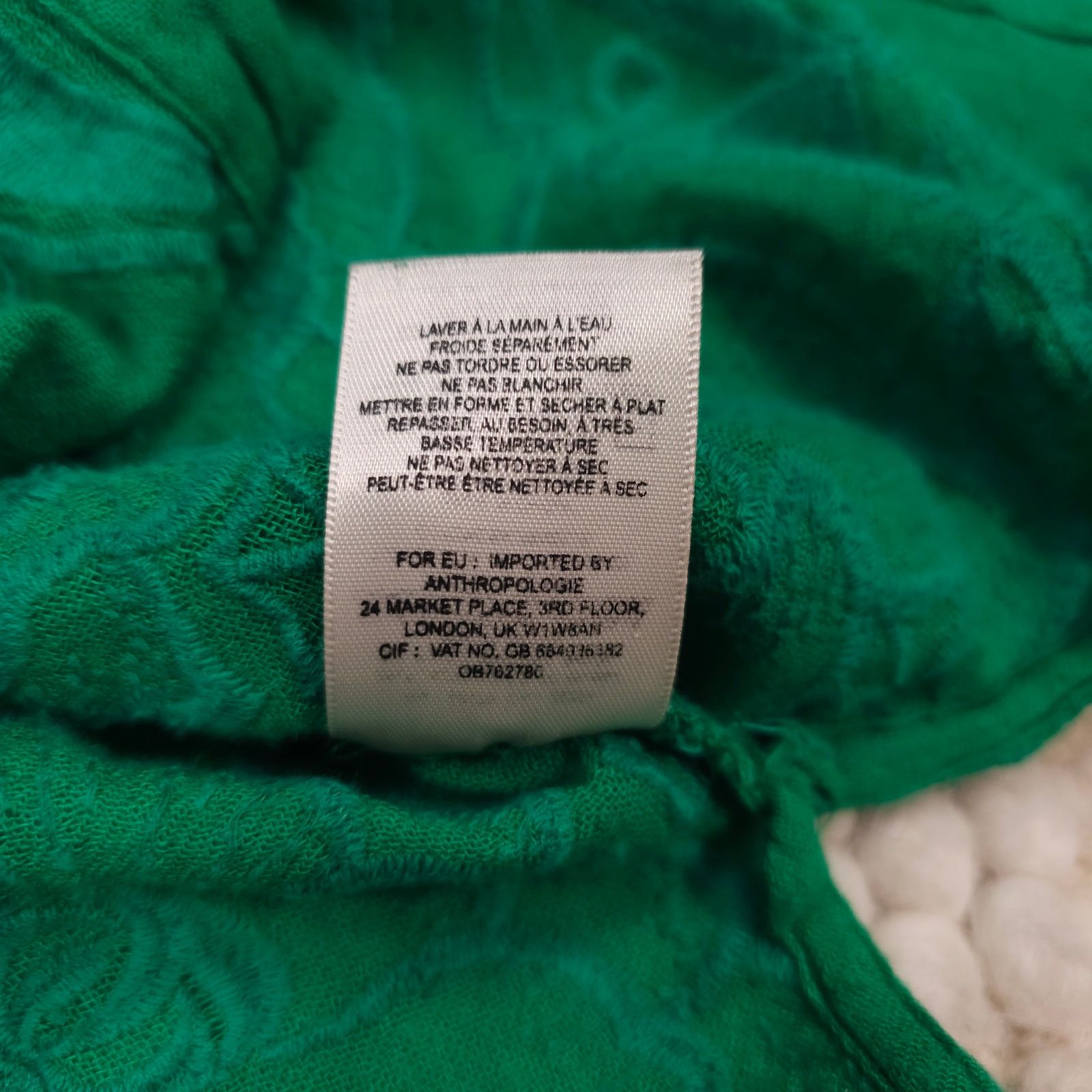 Anthropologie Akemi + Kin Abacos Embroidered Tunic Blouse Green Sz Small Size S / US 4 / IT 40 - 8 Thumbnail