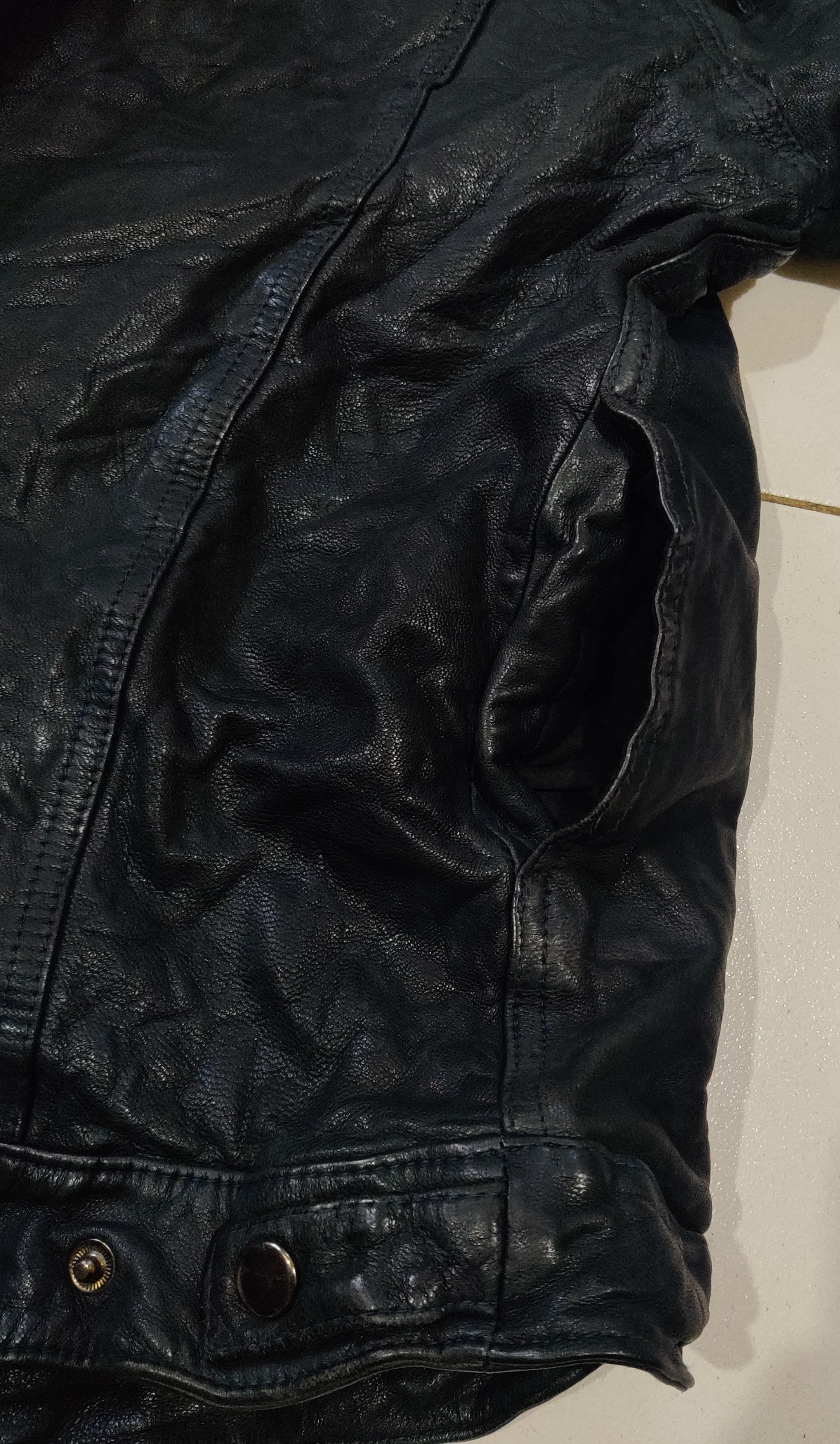 Journal Standard Journal Standard Goatskin Leather Trucker Jacket Size US M / EU 48-50 / 2 - 4 Thumbnail