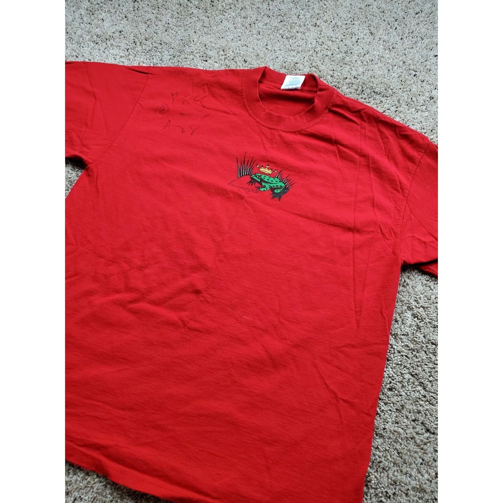 Vintage VINTAGE Indigo Girls Become You Shirt Mens XL Red Graphic Autograph Signed Frog Crown Size US XL / EU 56 / 4 - 2 Thumbnail