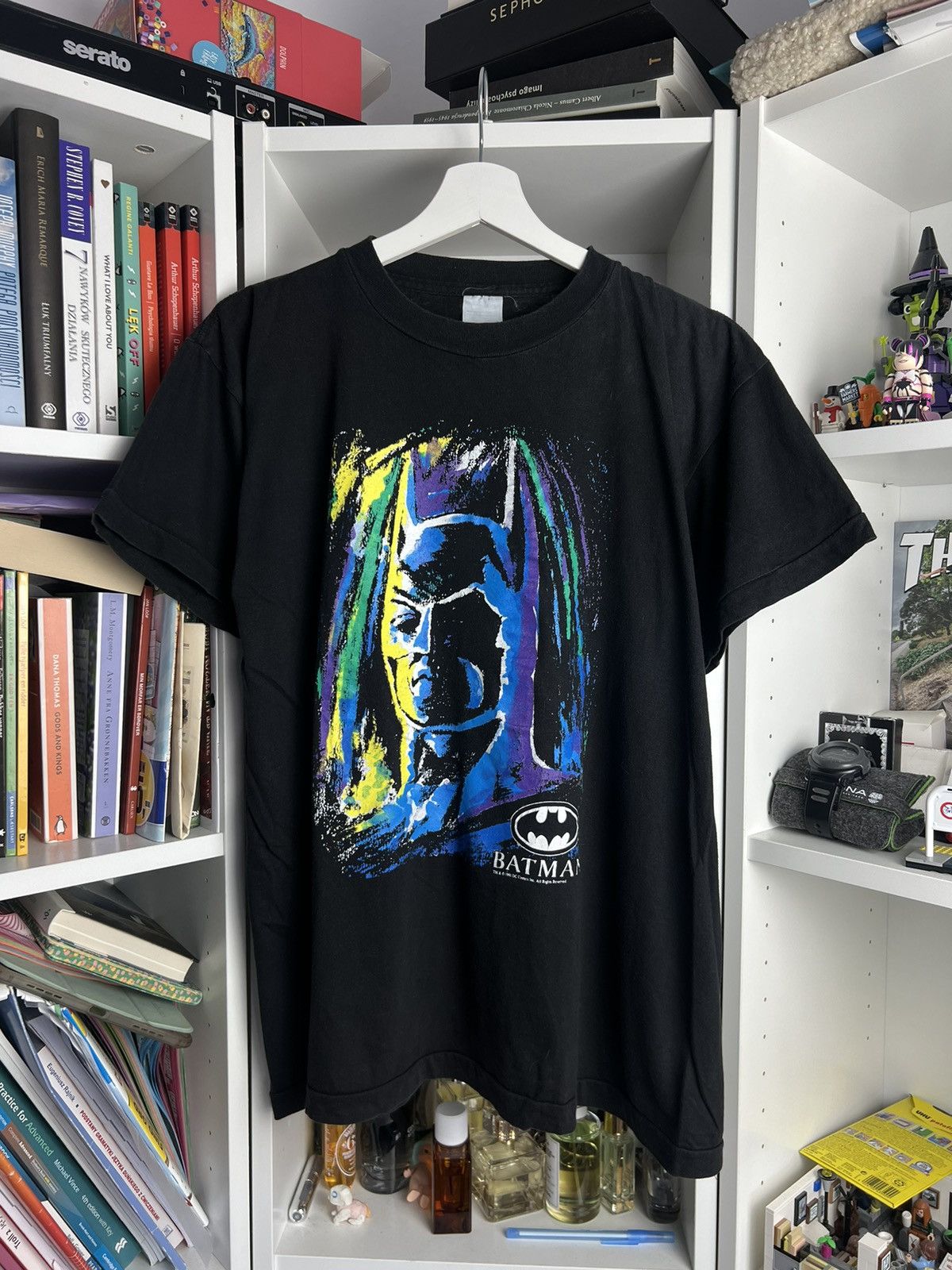 image of Vintage 1991 Dc Comics Batman Single Stitch T-Shirt Tee M in Black, Men's (Size Medium)