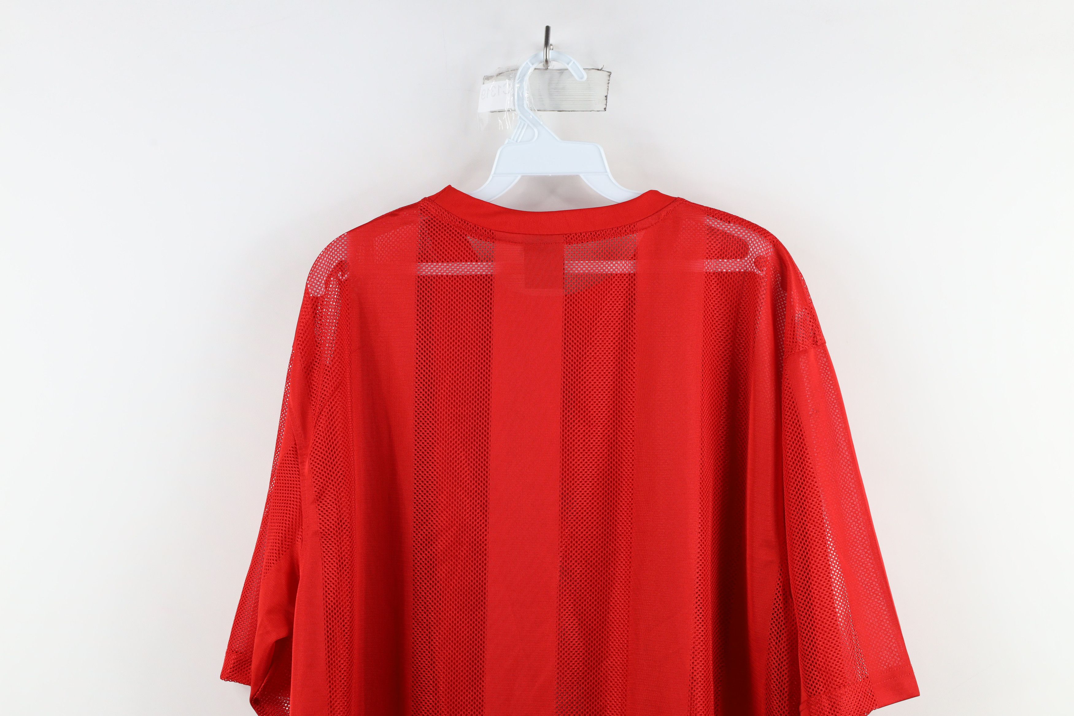 Vintage Vintage 90s Streetwear Fit Mesh See Through T-Shirt Red Size US L / EU 52-54 / 3 - 6 Thumbnail