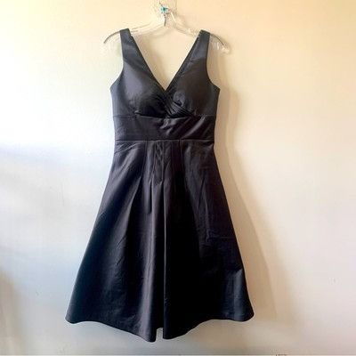 Other Bill Levkoff MIDI Black Coctail Sleeveless Satin Dress Size Size L / US 10 / IT 46 - 1 Thumbnail