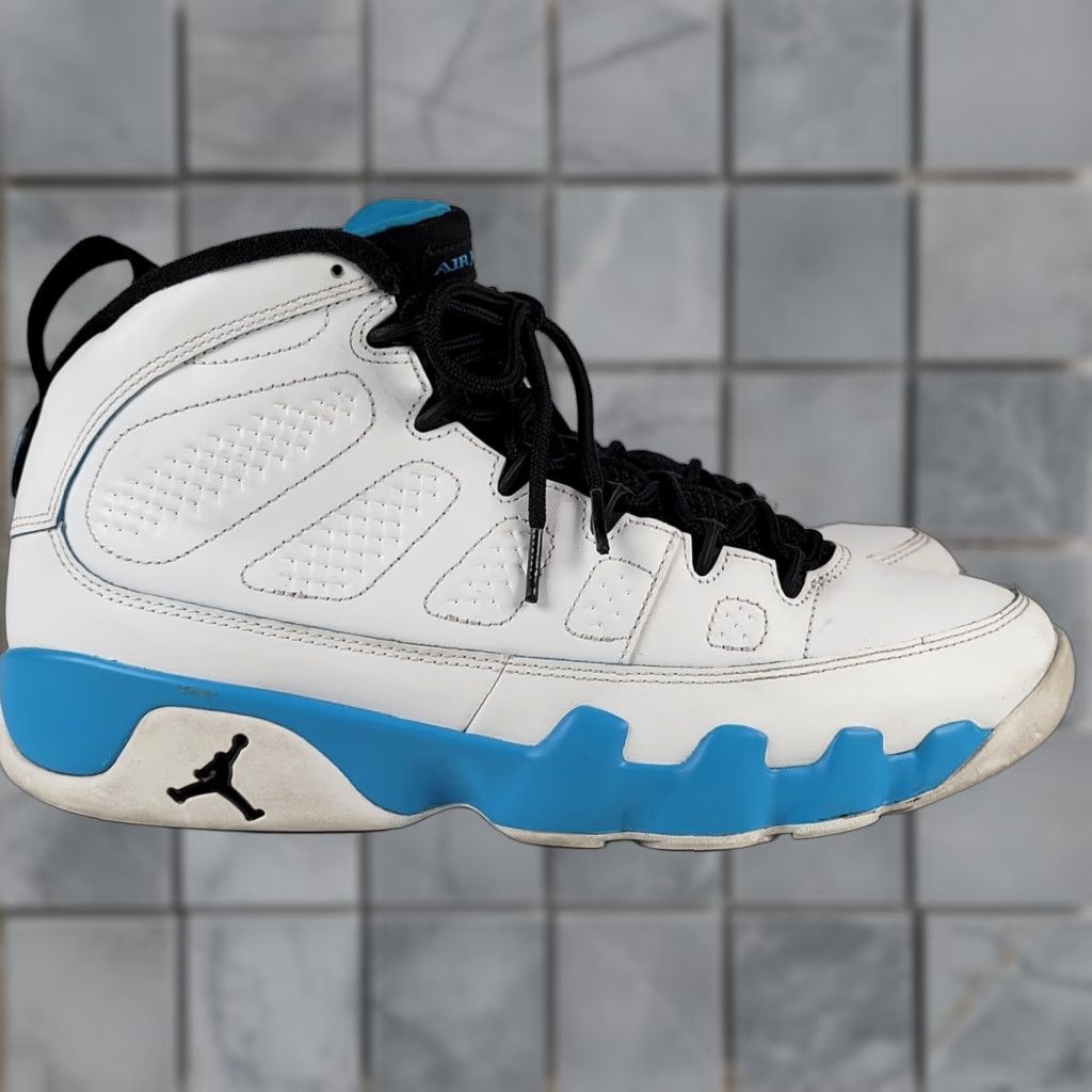 Air Jordan 9 Retro Powder Blue /White FQ8992-101 Mens Size 9.5 US/43 EU
