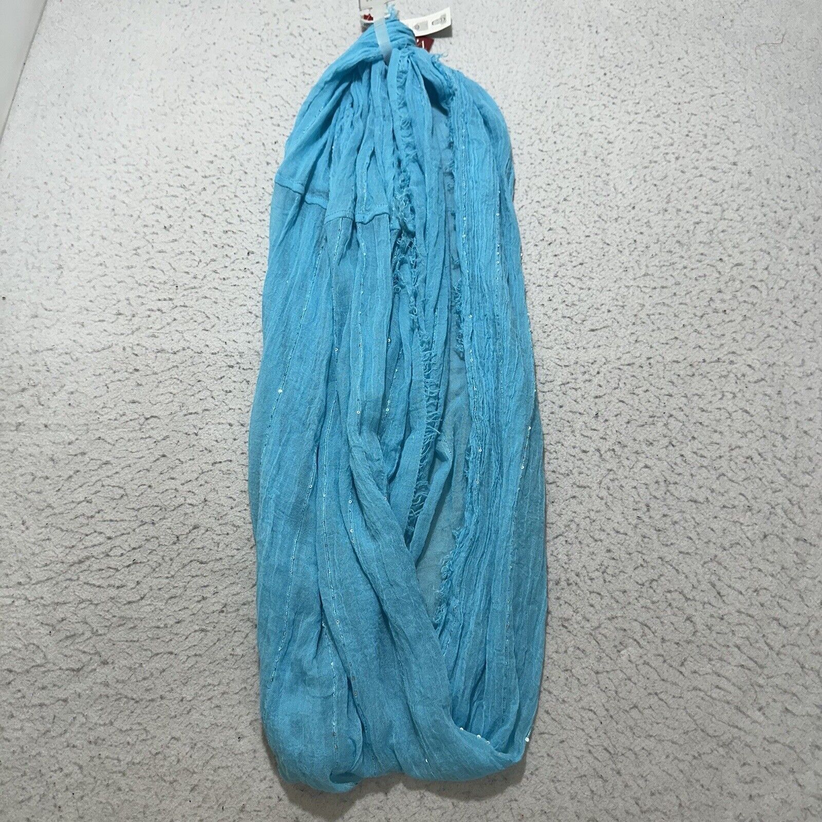 Merona Merona Infinity Scarf Blue Sequin Wrap Lightweight Size ONE SIZE - 6 Thumbnail