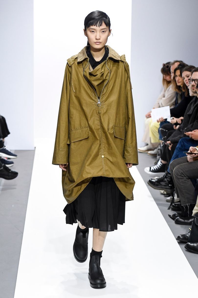 image of Barbour x Margaret Howell Wax Poncho in Olive, Women's (Size Small)