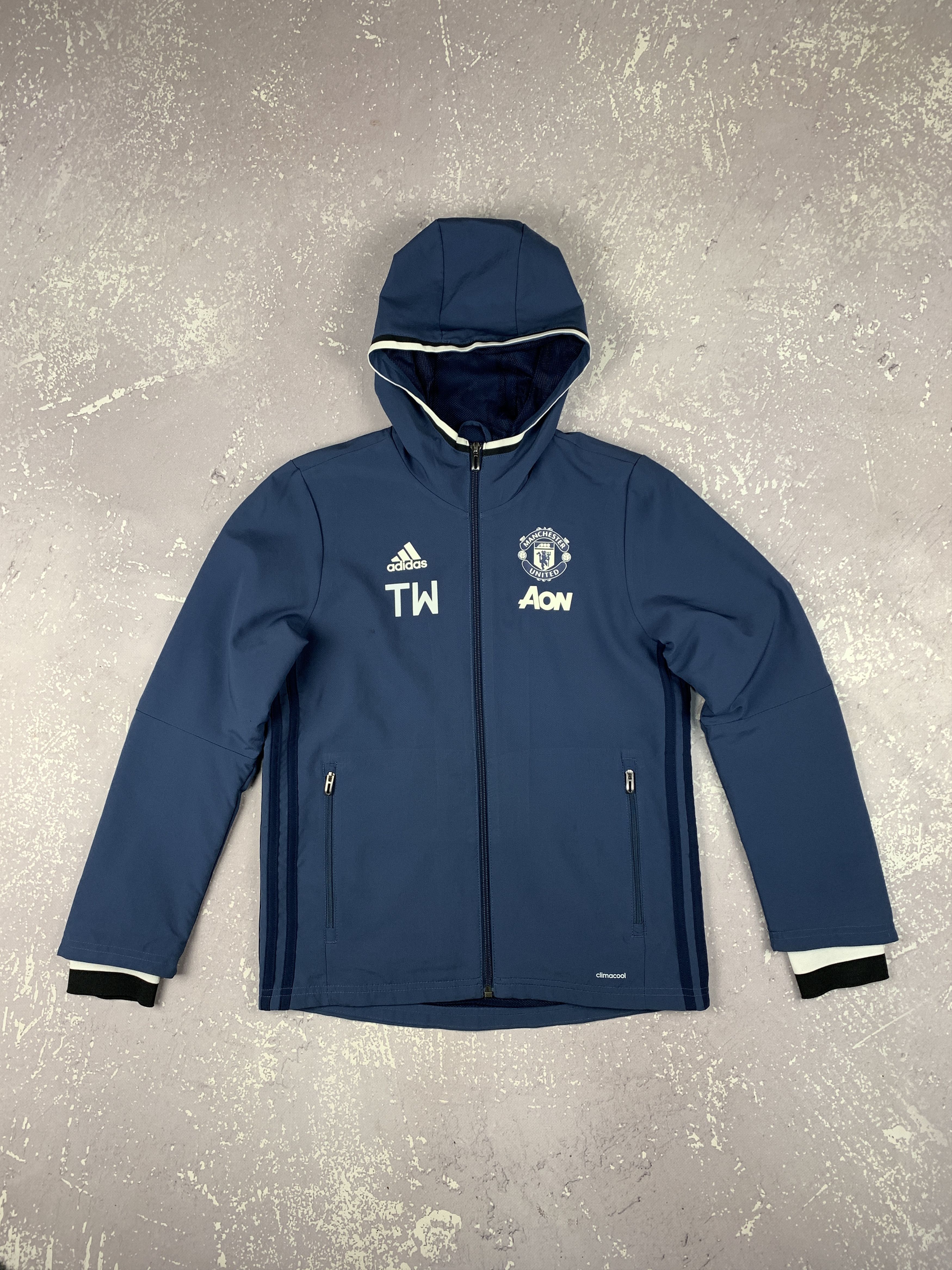 Adidas 2016 Adidas Manchester United Training Hoodie Jacket Youth Size US XXS / EU 40 - 2 Thumbnail