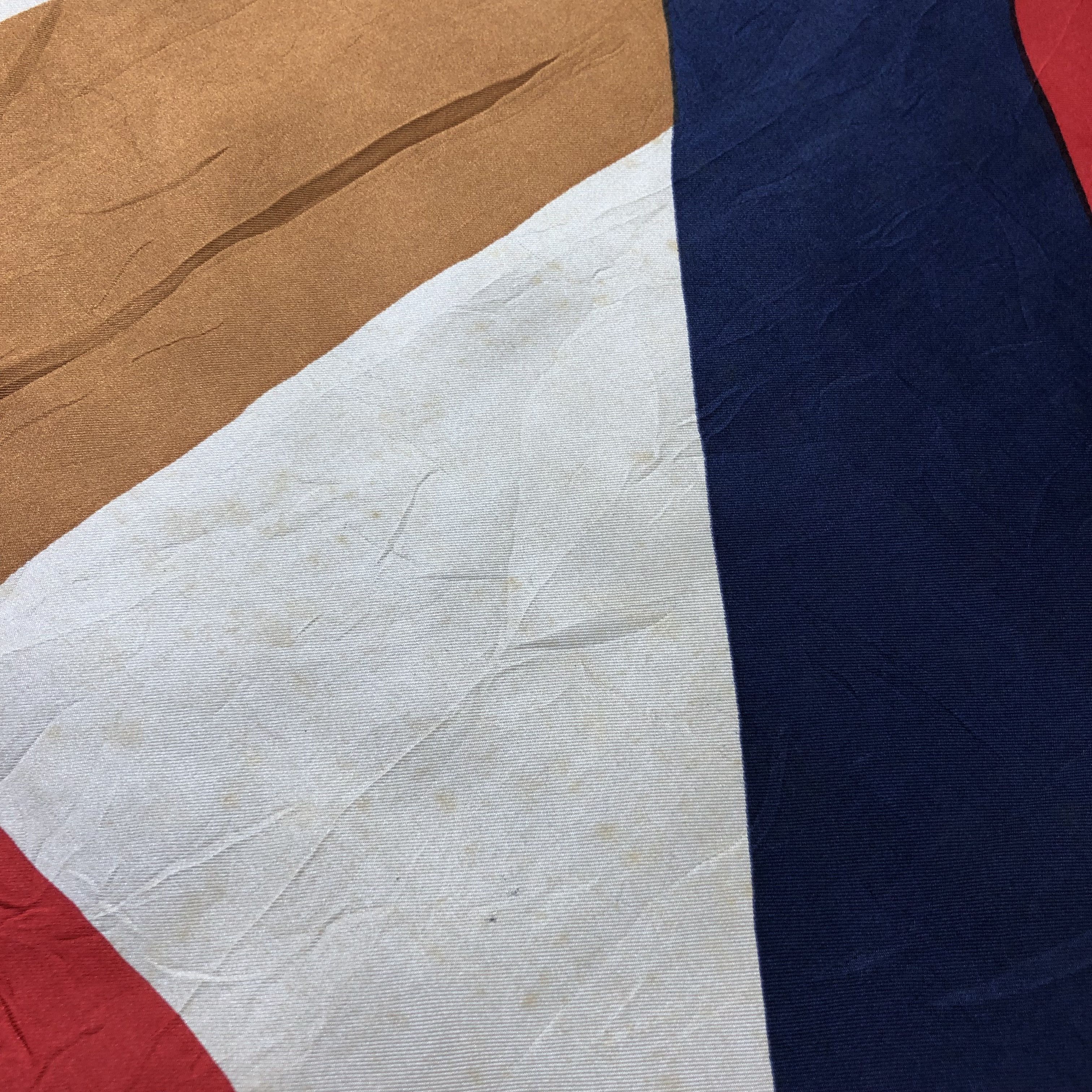 Vintage Vintage Abstract Hand Rolled Silk Scarf M882 Size ONE SIZE - 8 Thumbnail
