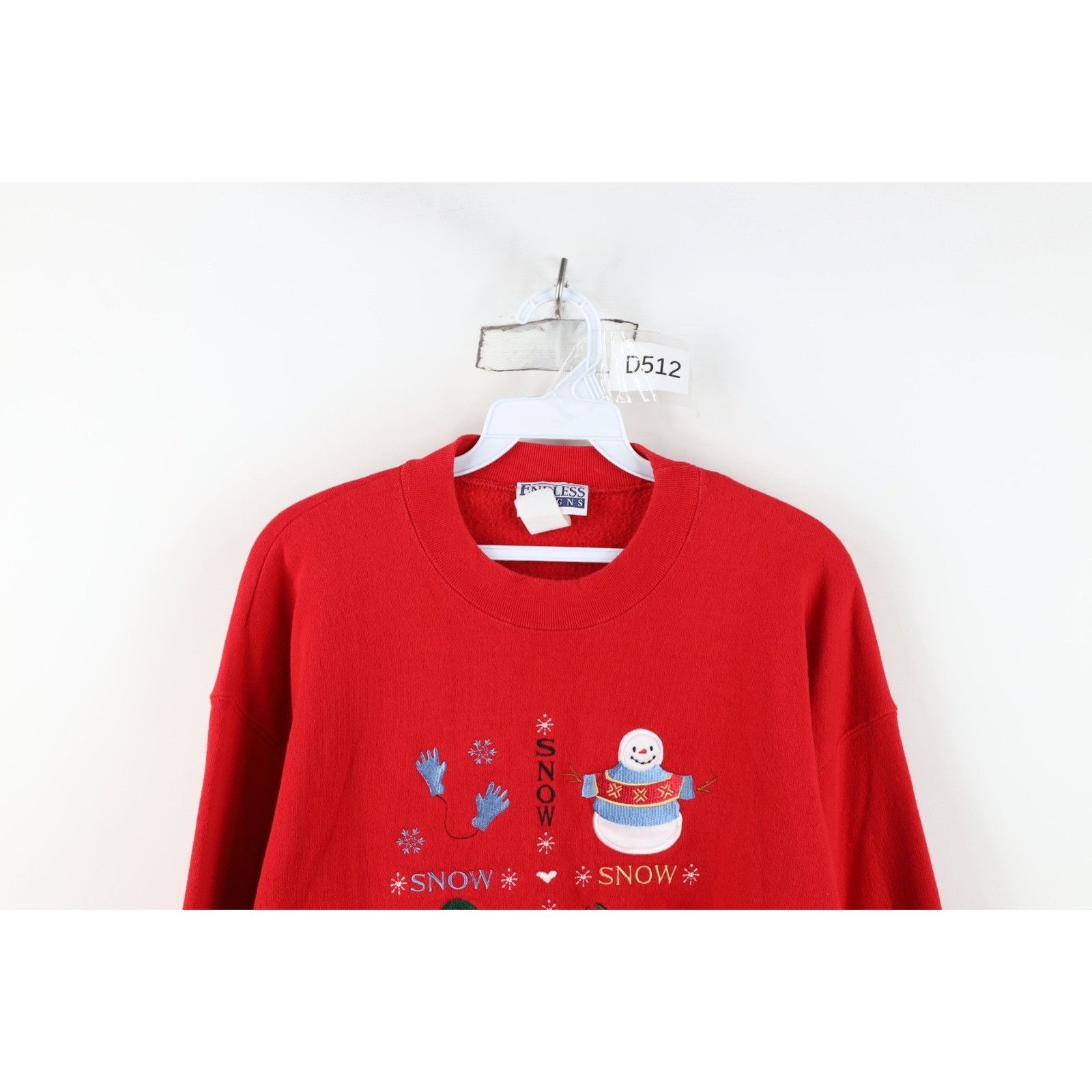 Vintage Vintage 90s Streetwear Faded Christmas Snowman Sweatshirt Size L / US 10 / IT 46 - 2 Thumbnail