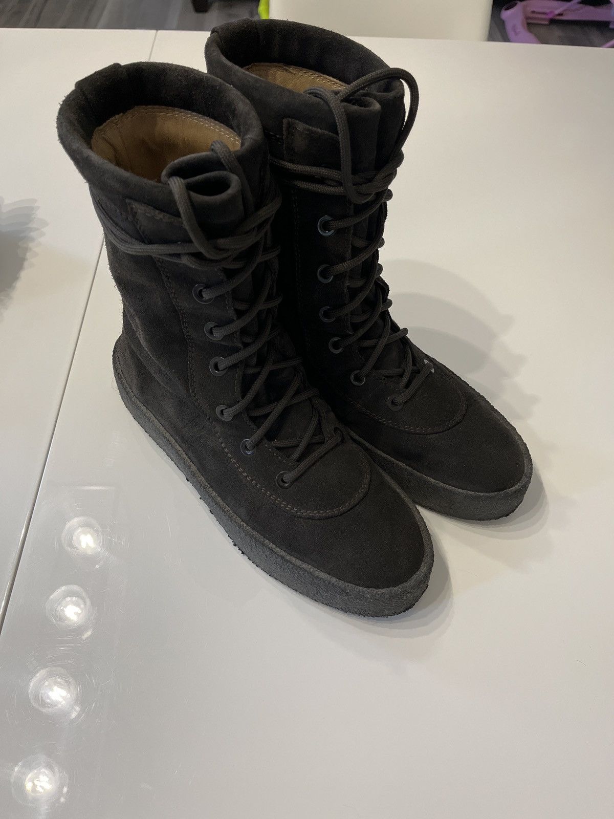 image of Yeezy Season Yeezy Szn 2 Oil Boots (Very) in Black Oil, Men's (Size 10)