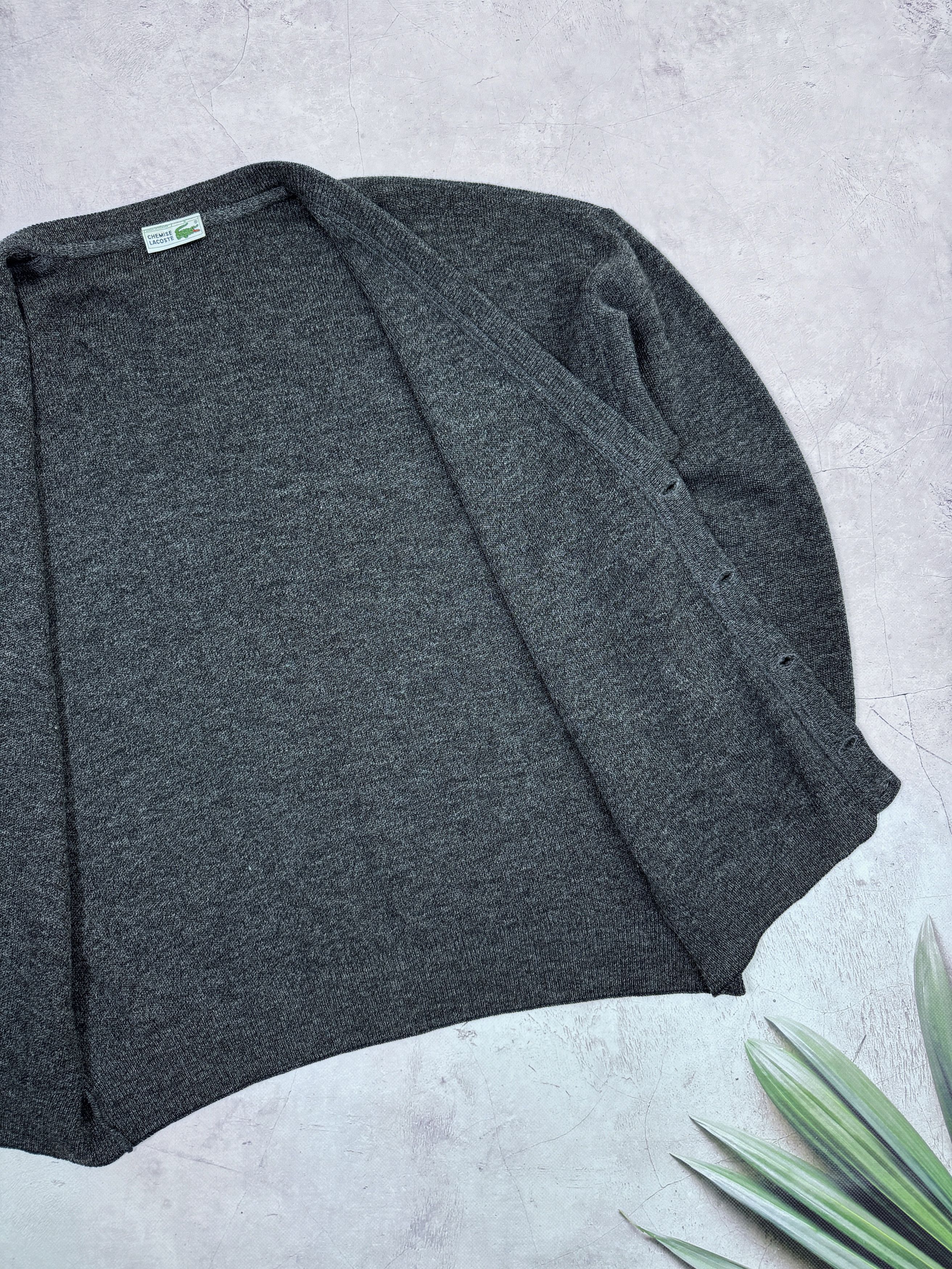 Lacoste 80s Chemise Lacoste Knit Cardigan Wool FRANCE Size US XL / EU 56 / 4 - 15 Thumbnail