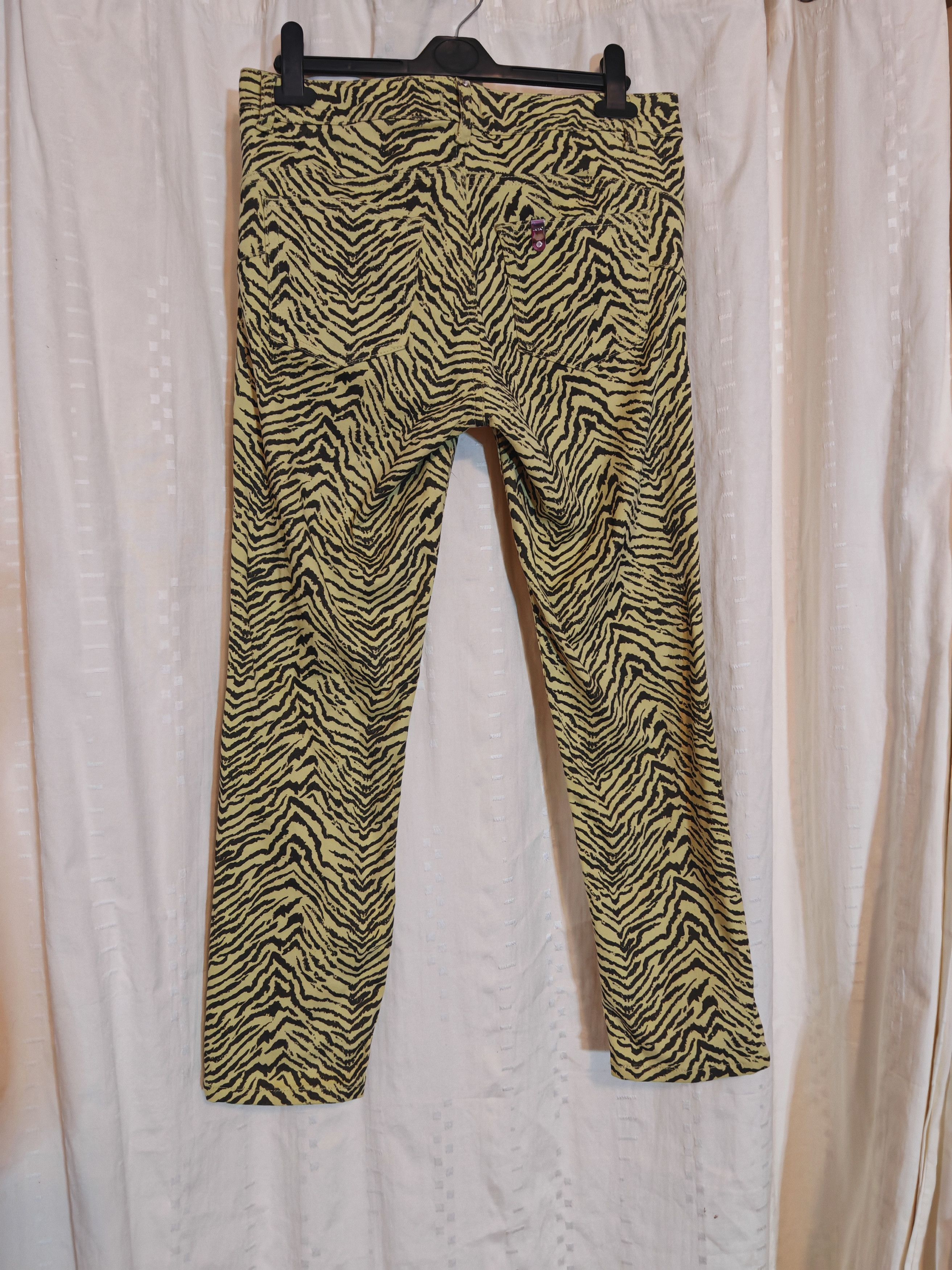 Designer Liu Jo Yelow Zebra Print Jeans Y2K Vintage Streetwear Size 30" / US 8 / IT 44 - 3 Thumbnail