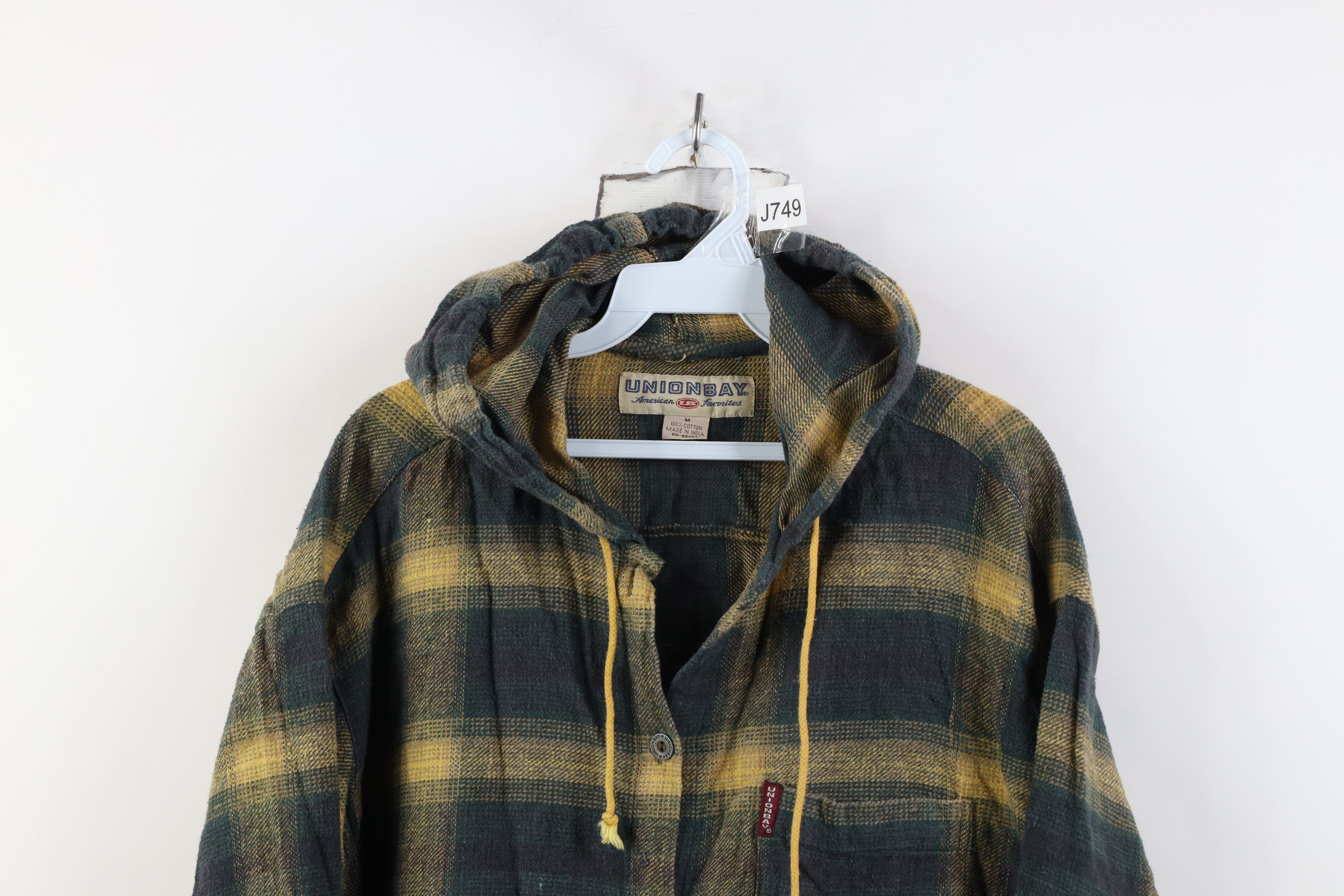 UNIONBAY Vintage 90s Unionbay Surfing Flannel Hooded Shirt Jacket Size M / US 6-8 / IT 42-44 - 2 Thumbnail