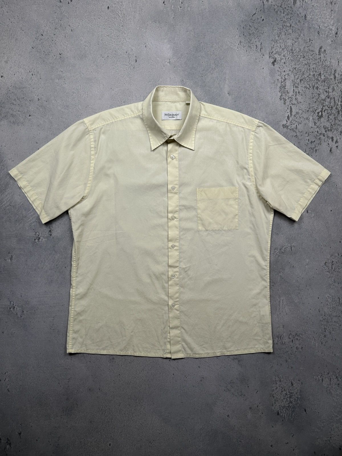Yves Saint Laurent Lux YSL Shirt Cotton Yves Saint Laurent Summer Shirtsleeve Size US L / EU 52-54 / 3 - 2 Thumbnail