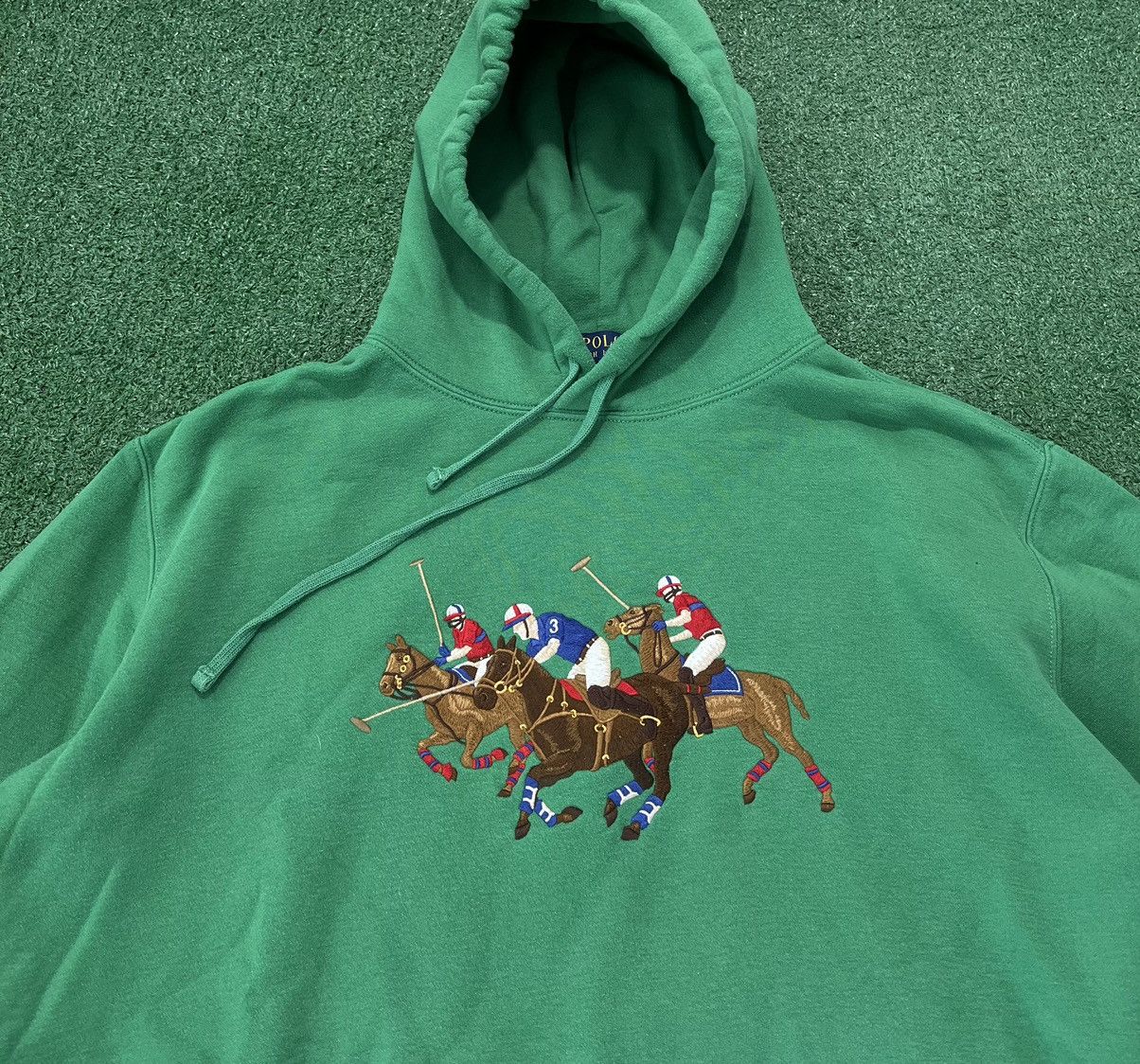 Polo Ralph Lauren Polo Ralph Lauren Hoodie Triple Pony Green Size US L / EU 52-54 / 3 - 2 Thumbnail