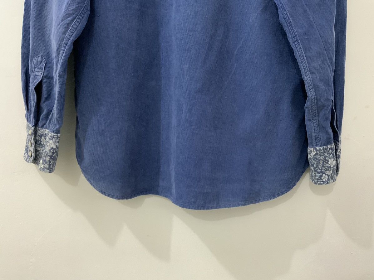 If Six Was Nine Jungle Strom Chambray Quilted Indigo Corduroi Shirt Size US L / EU 52-54 / 3 - 8 Thumbnail
