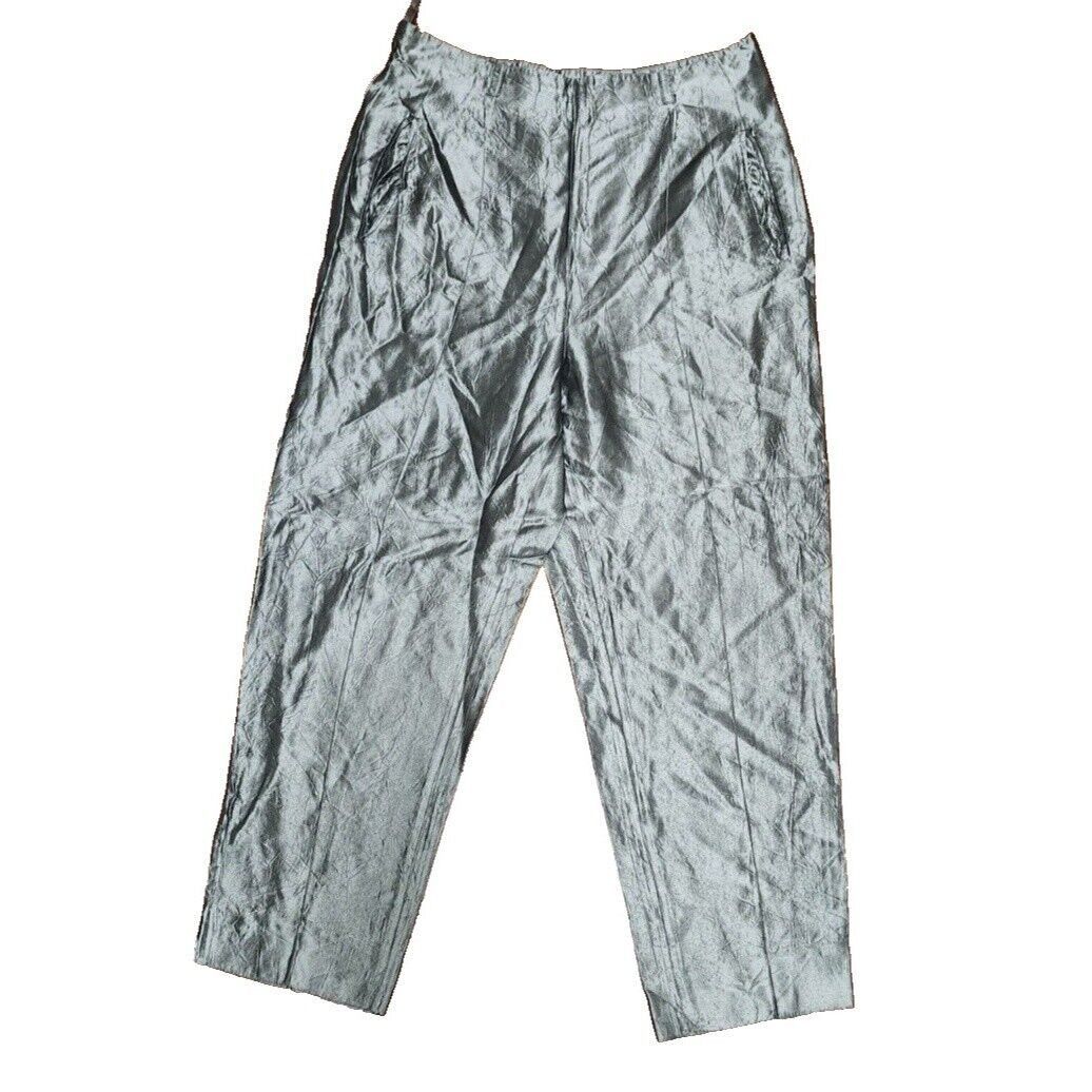 Miu Miu MIU MIU Size EU 46 Silver Dress Pants Women's Acetate Size 32" / US 10 / IT 46 - 4 Thumbnail