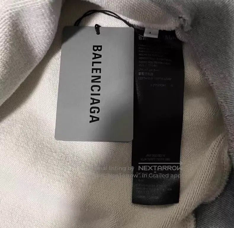 Balenciaga Balenciaga Letter Logo Destroyed Hoodie Sweatshirt Size US S / EU 44-46 / 1 - 4 Thumbnail