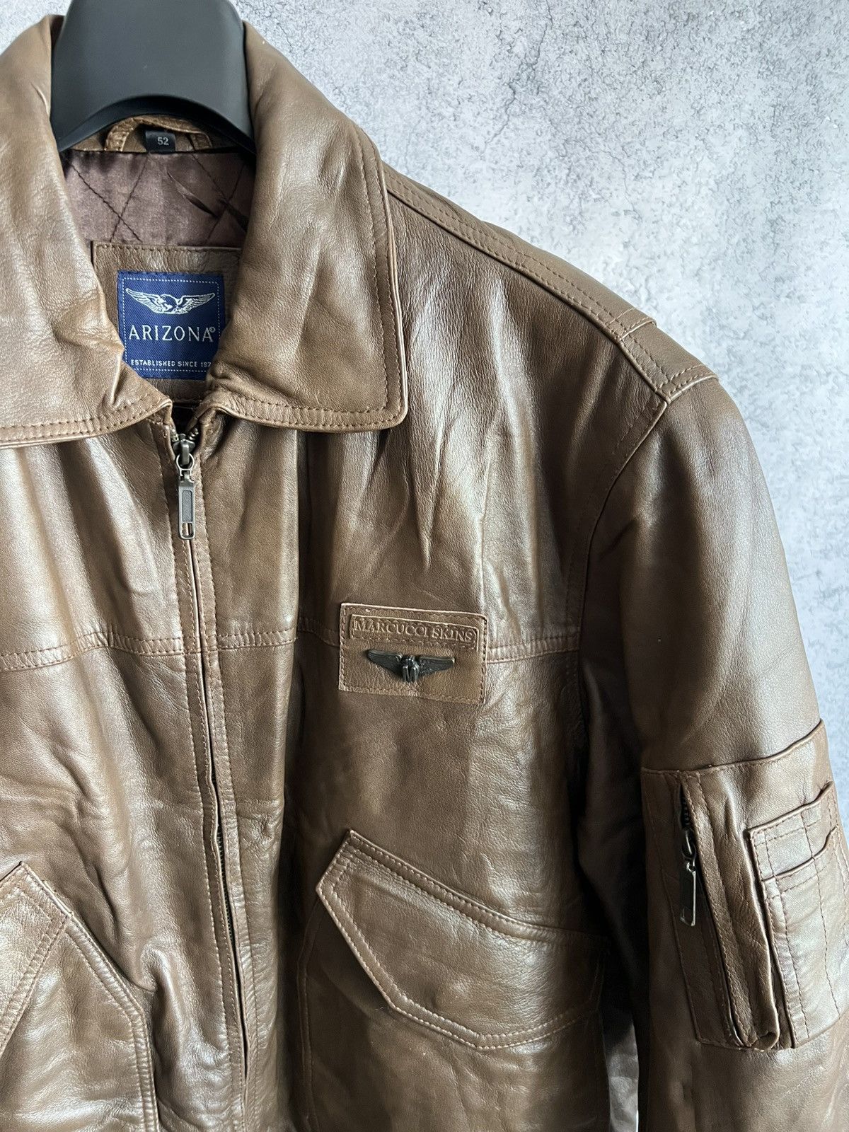 Leather Vintage Arizona Leather Jacket Marcucci Skins USA Air Force Size US L / EU 52-54 / 3 - 2 Thumbnail