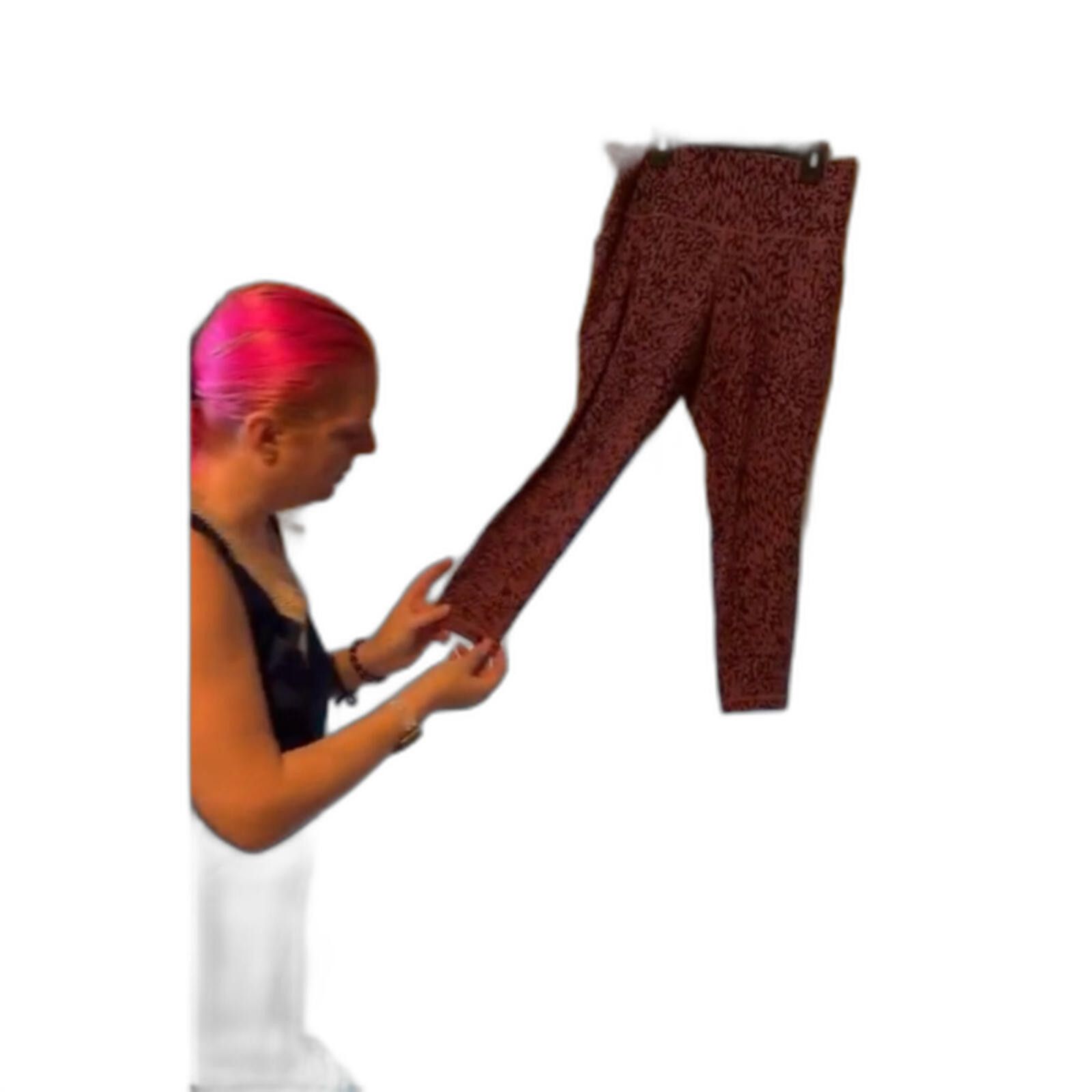 Athleta Athleta Salutation Stash Tight Leggings Pockets Animal Print Size 32" / US 10 / IT 46 - 2 Thumbnail