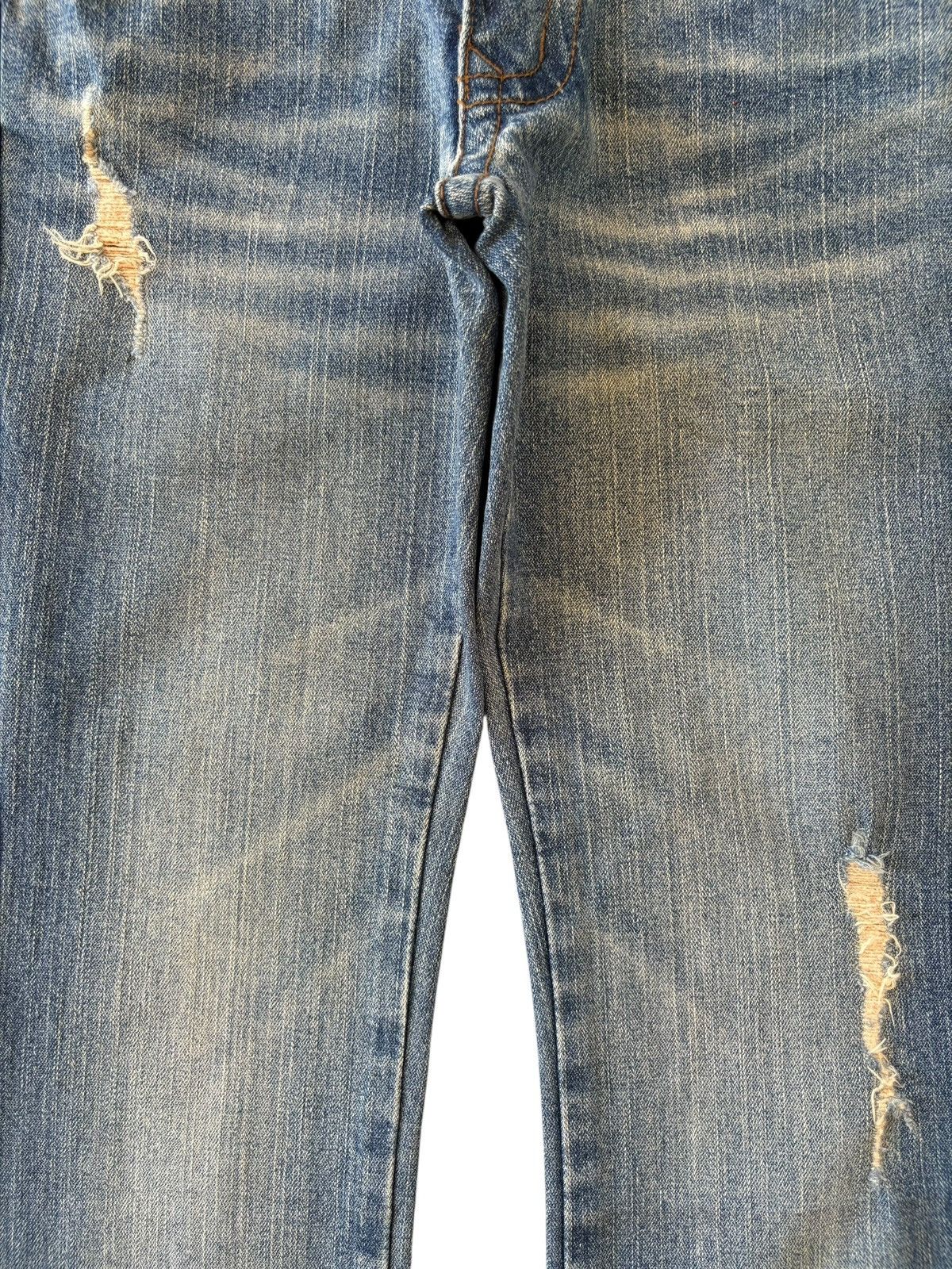 Diesel Vintage Japanese Brand Distress Low Rise Flare Jeans Size 27" / US 4 / IT 40 - 3 Thumbnail