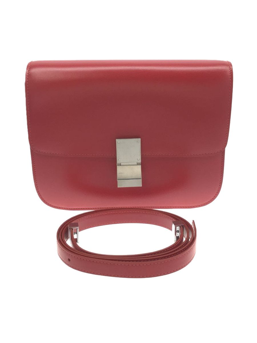 image of Celine Classic Medium Shoulder Bag Leather in Black, Women's