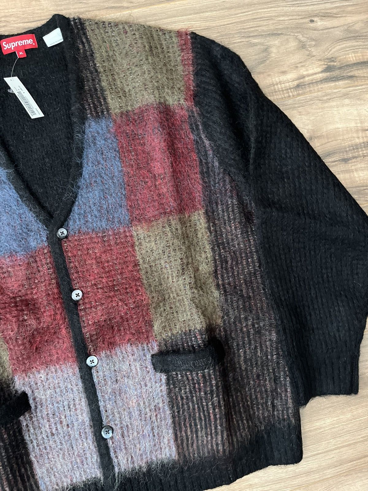 Supreme Supreme Brushed Grid Cardigan Size US XL / EU 56 / 4 - 5 Thumbnail