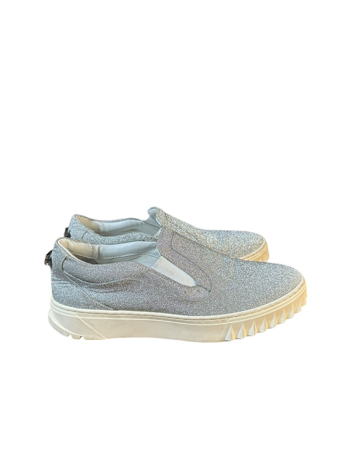 Salvatore Ferragamo Salvatore Ferragamo Slip On Sneaker glitter silver Size US 6 / EU 39 - 5 Thumbnail