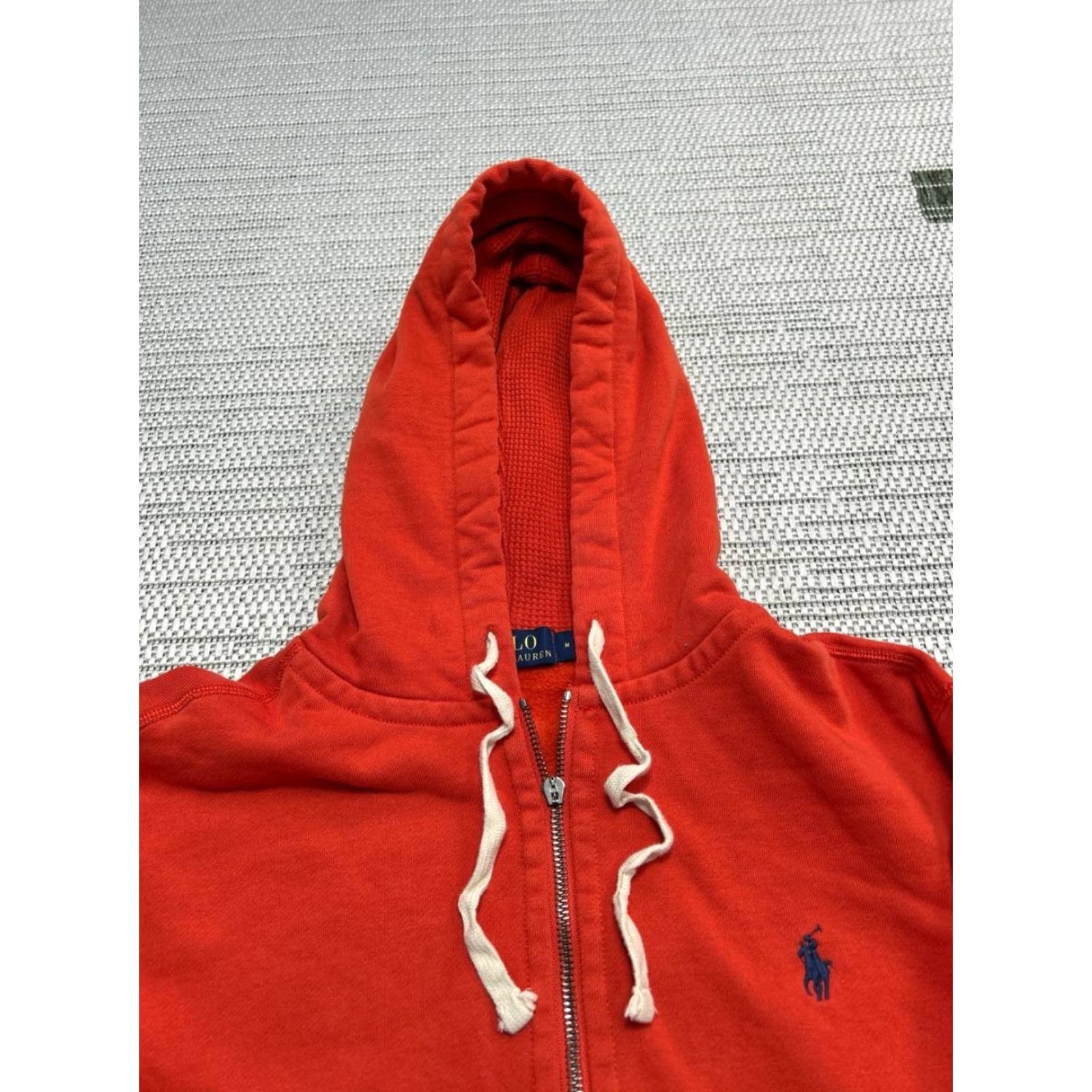 Polo Ralph Lauren Polo Ralph Lauren Hoodie Mens M Red Cotton Knit Full Zip Sweater, Crew Neck, Regular Fit, Winter Fall Spring, Solid, Knit, Shirt? Size M / US 6-8 / IT 42-44 - 2 Thumbnail