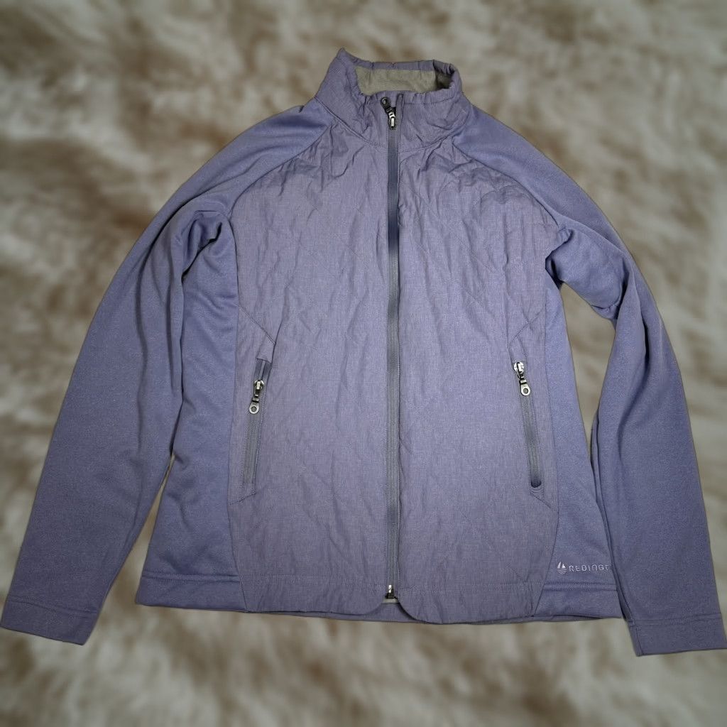 Vintage Womens Redington Purple Insulated Jacket Quilted Full Zip Nylon Zip Pockets Sz L Size L / US 10 / IT 46 - 1 Thumbnail
