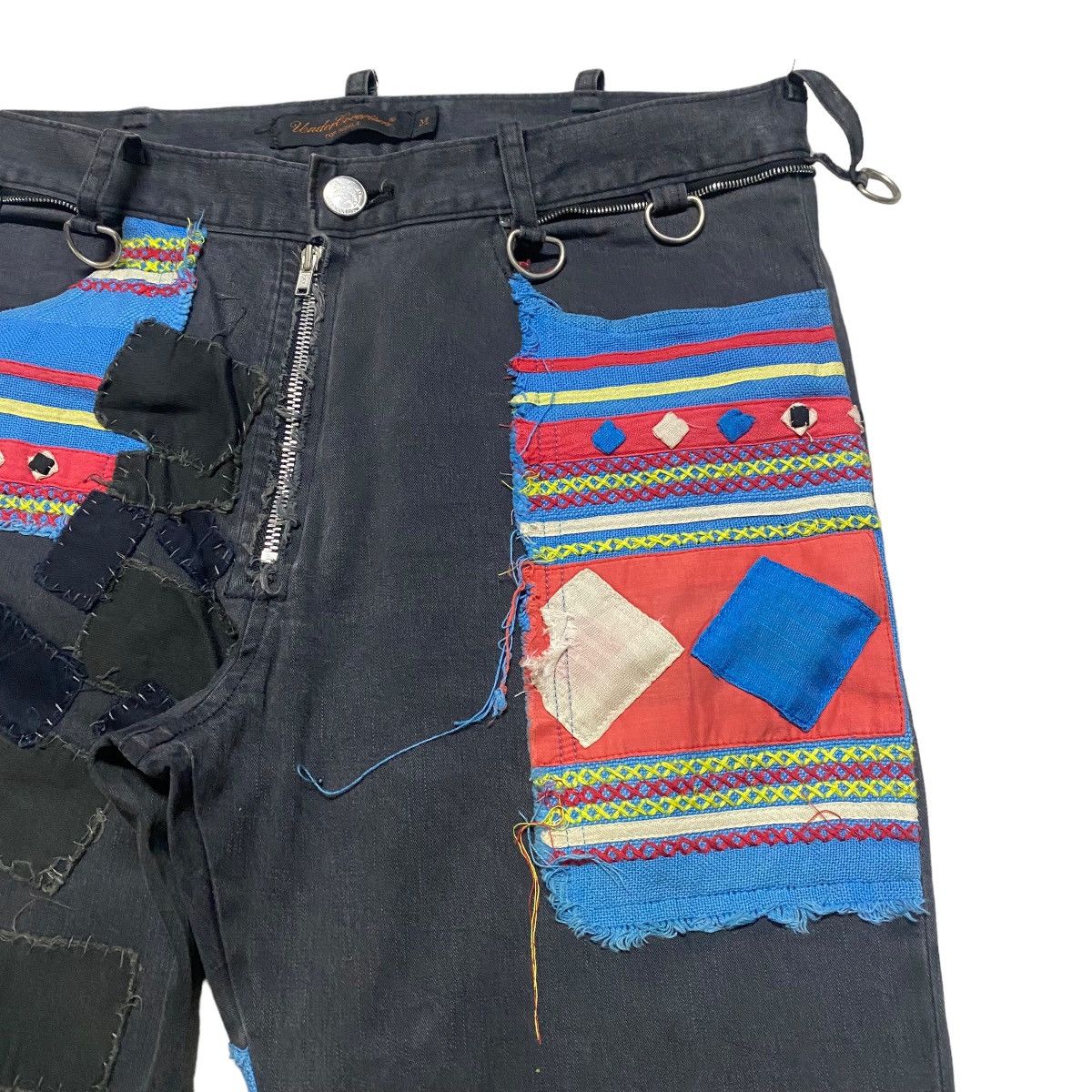 Undercover SS03 Undercover Scab Ethnic Patchwork Flare Pants Size US 29 - 4 Thumbnail