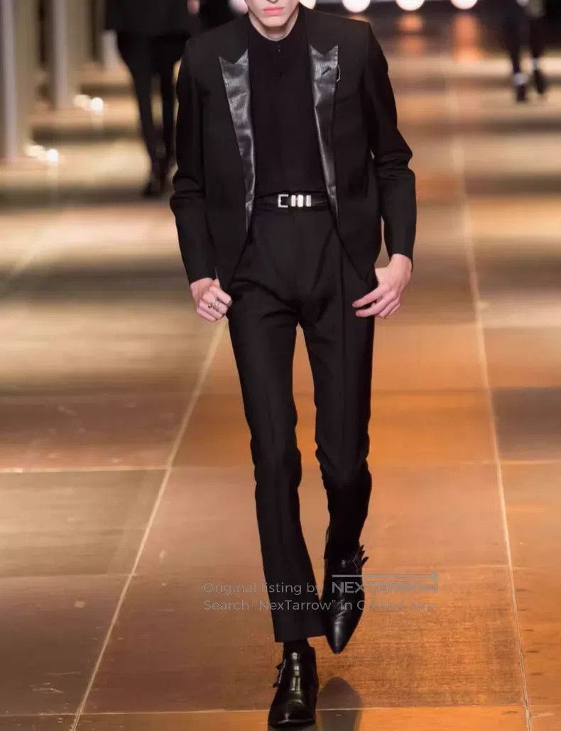 Saint Laurent Paris Saint Laurent Paris Black Three-Part Buckle Belt i Size ONE SIZE - 2 Thumbnail