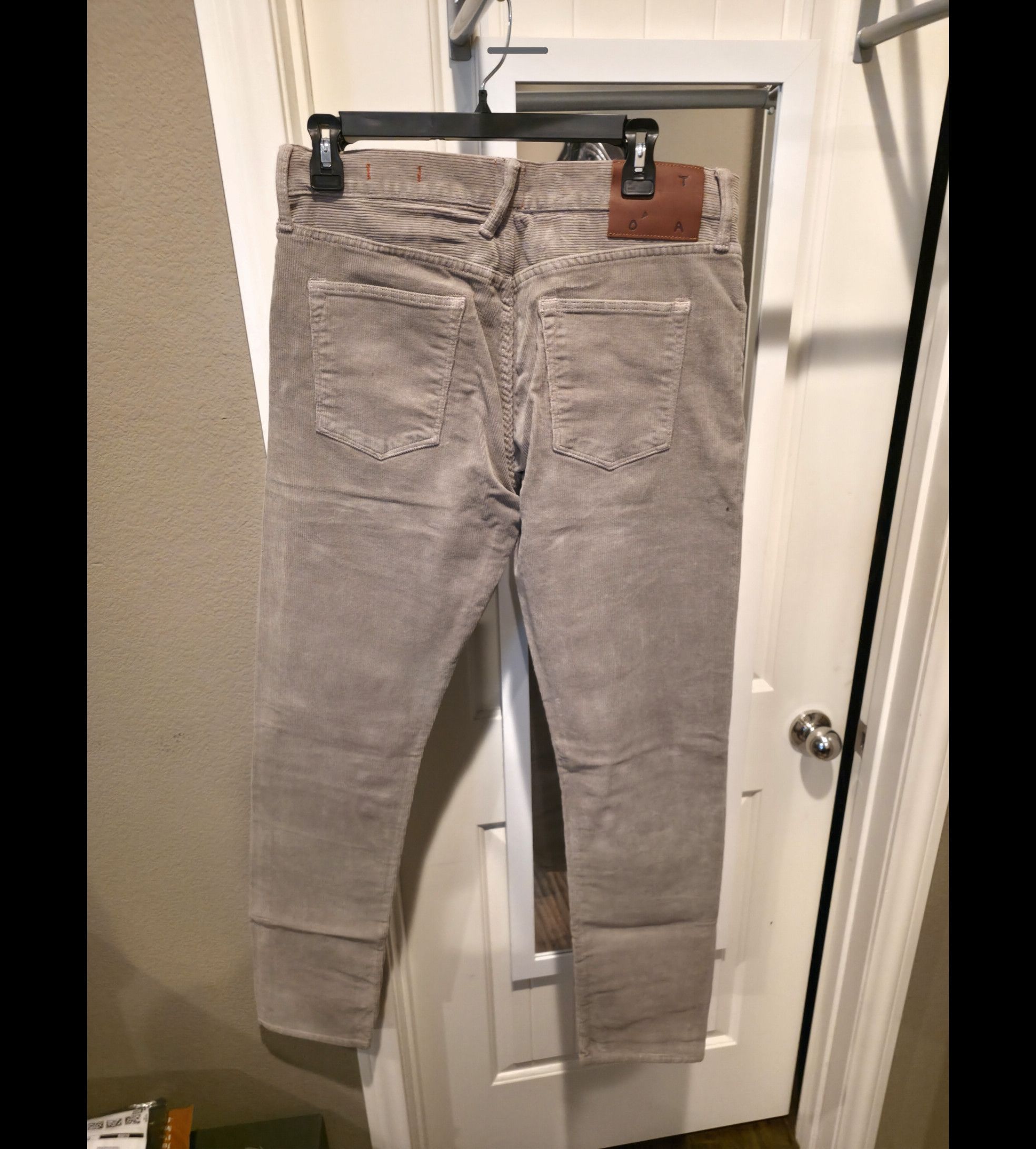 Hiroshi Kato Brand New Hiroshi Kato The Pen Slim Corduroy Pant Gray Size 33" - 2 Thumbnail