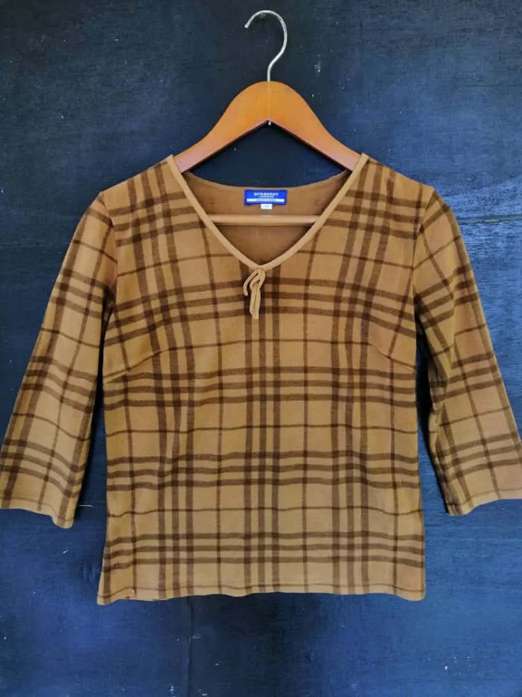 Burberry Burberry London Blue Label Plaid Knit Top – Japan Exclusive Size S / US 4 / IT 40 - 1 Thumbnail