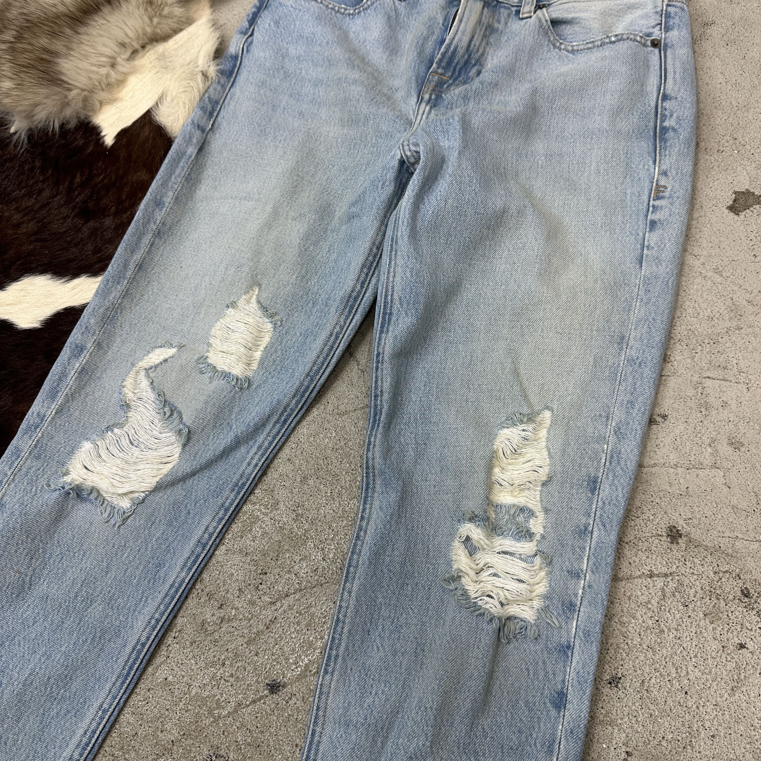 Frame Vintage Denim Distressed Skinny Women's Jeans Y2K Size 24" / US 00 / IT 34 - 5 Thumbnail