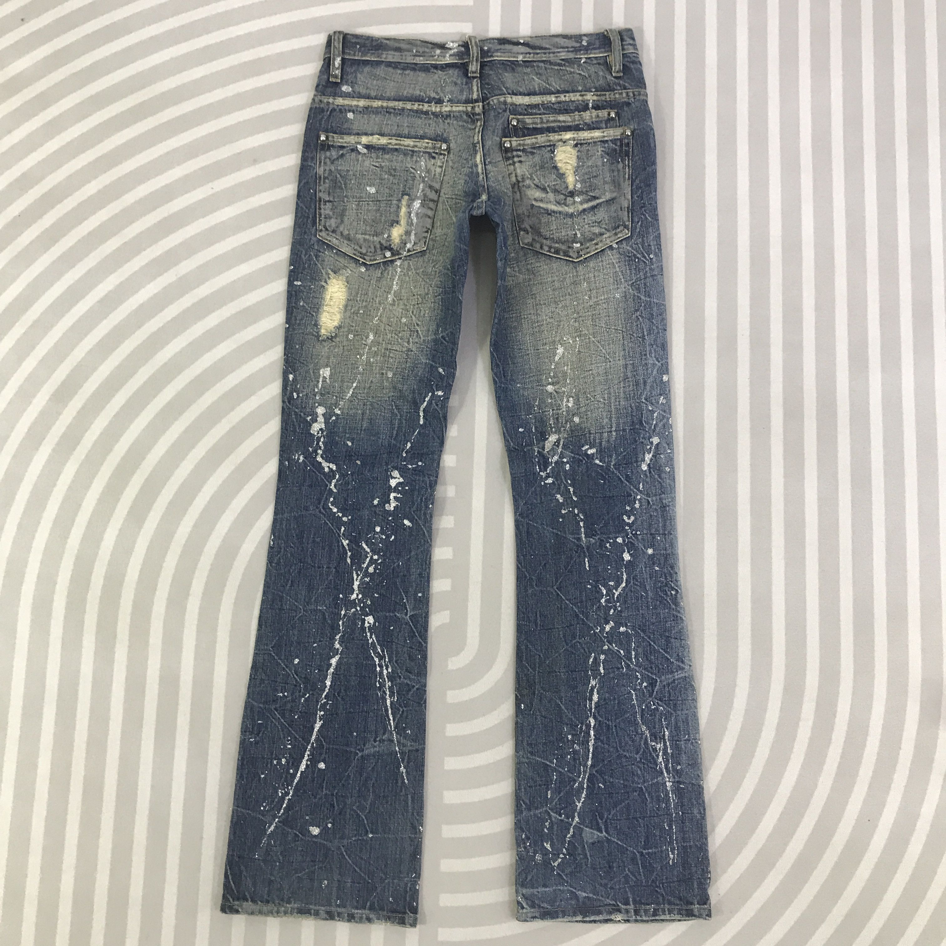 Japanese Brand Midas Explosion Distressed punk Bootcut pants K130B18 Size US 29 - 4 Thumbnail