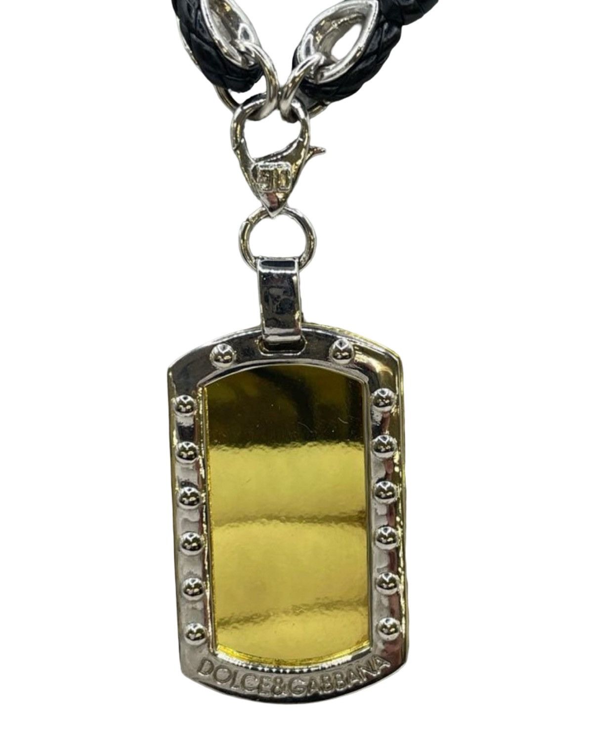 Dolce & Gabbana Gold Dog Tag Necklace Size ONE SIZE - 2 Thumbnail