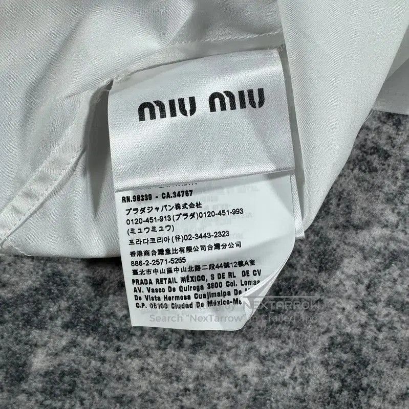 Miu Miu Miu Miu White Cotton Crop Shirt for Women . Size M / US 6-8 / IT 42-44 - 7 Thumbnail