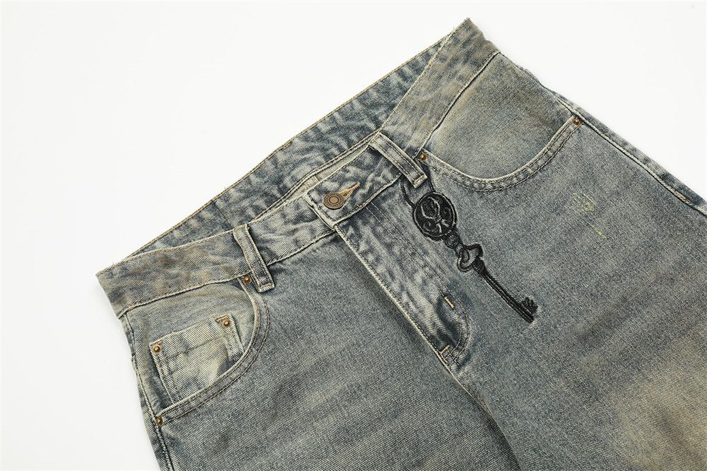 Japanese Brand × Jean Men's heavy washed distressed punk ripped jeans Size US 32 / EU 48 - 4 Thumbnail